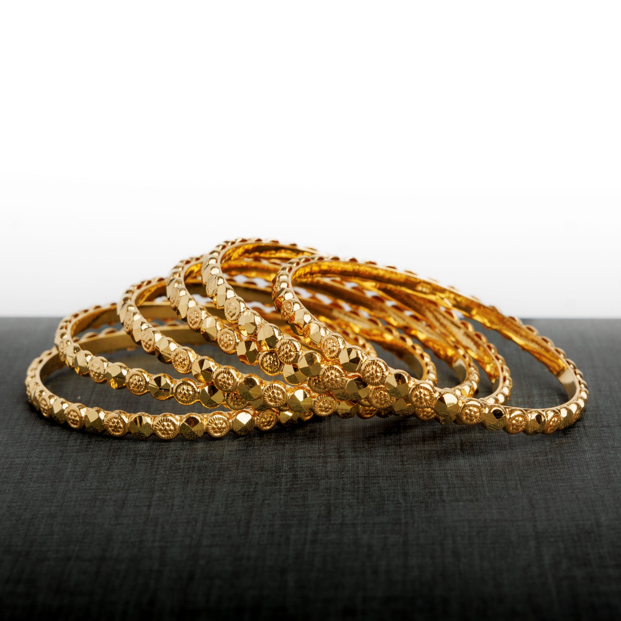 Adult's Bangles (D6-A) - Silver 925 & Gold Plated