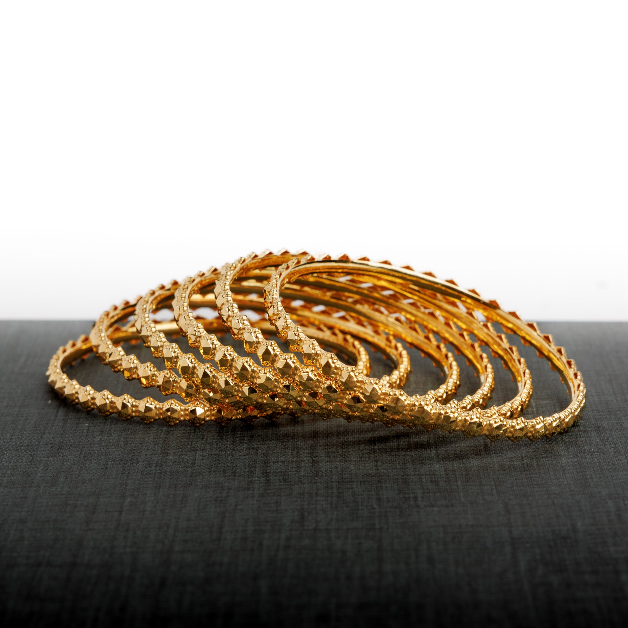 Adult's Bangles (D7-A) - Silver 925 & Gold Plated