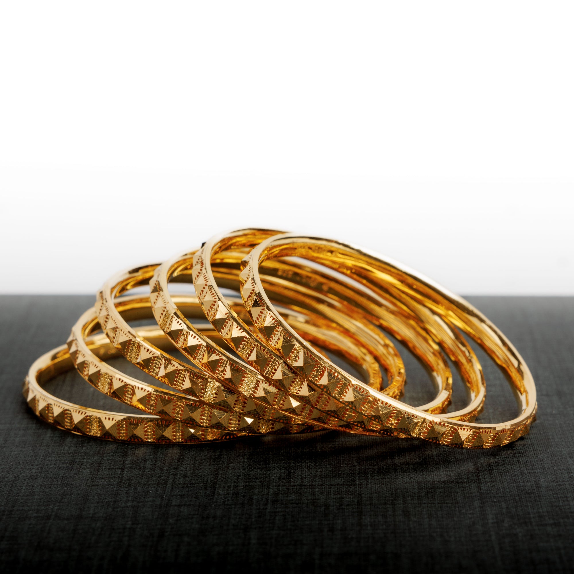 Adult's Bangles (D8-K) - Silver 925 & Gold Plated