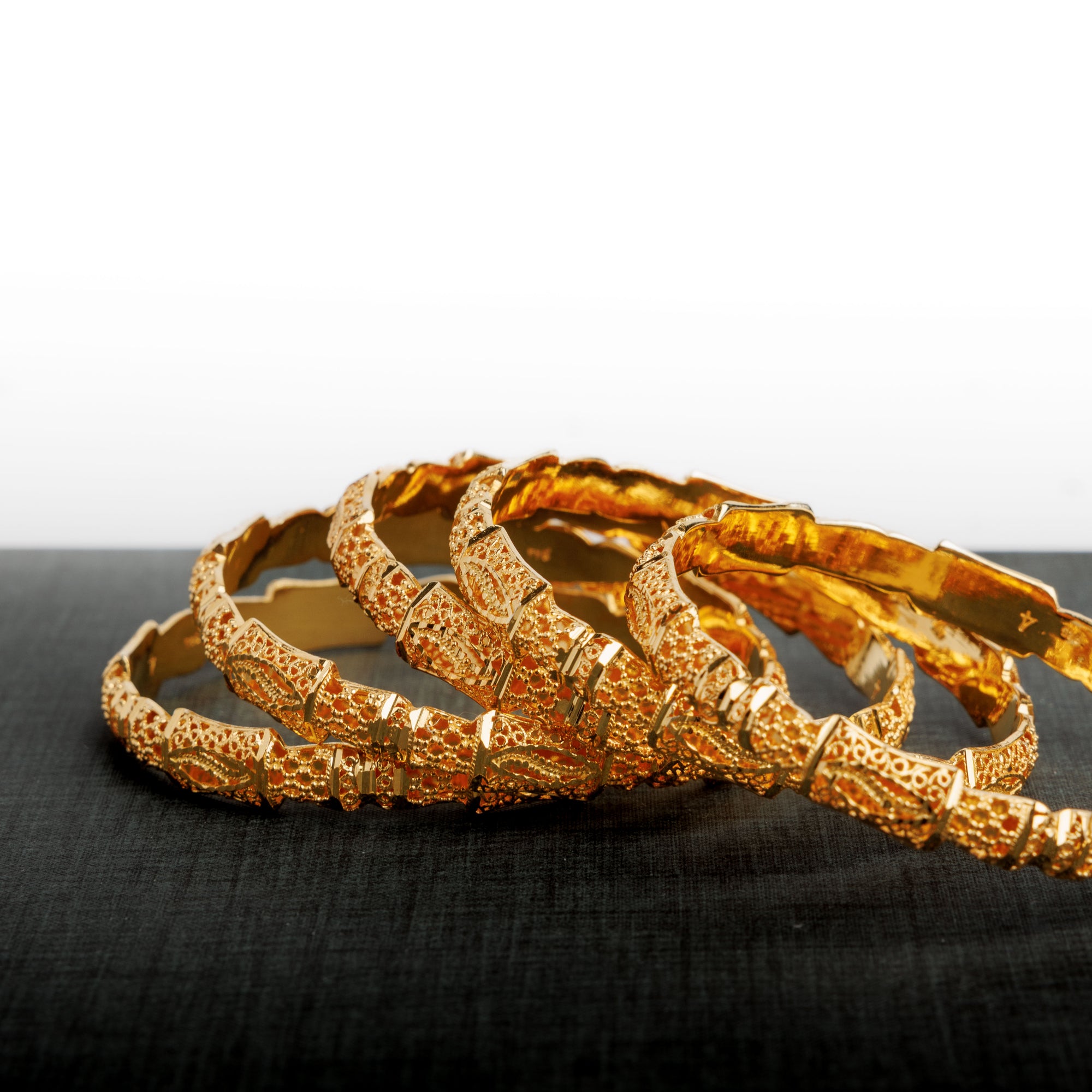 Adult's Bangles (D9-A) - Silver 925 & Gold Plated