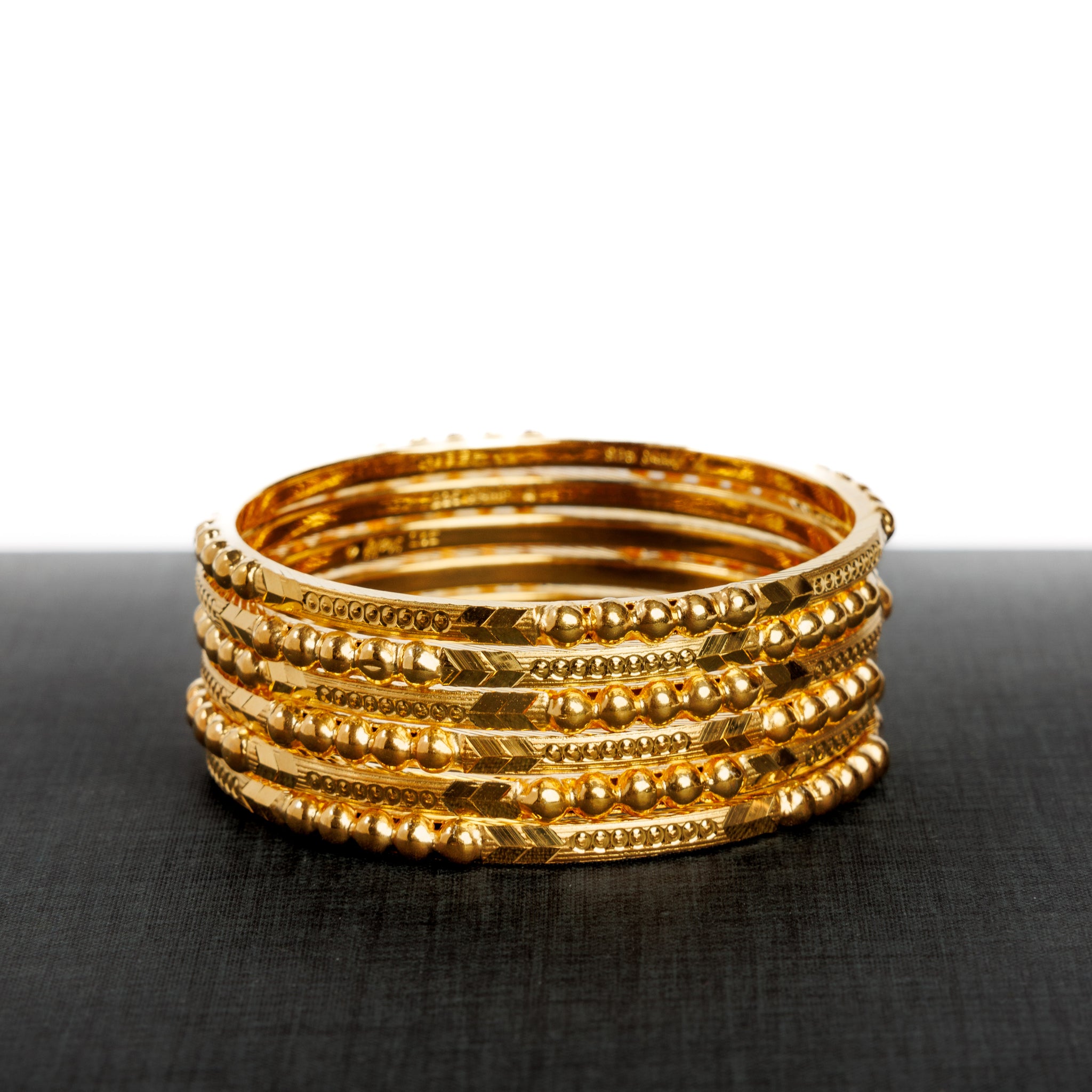 Adult's Bangles (D19-K) - Silver 925 & Gold Plated