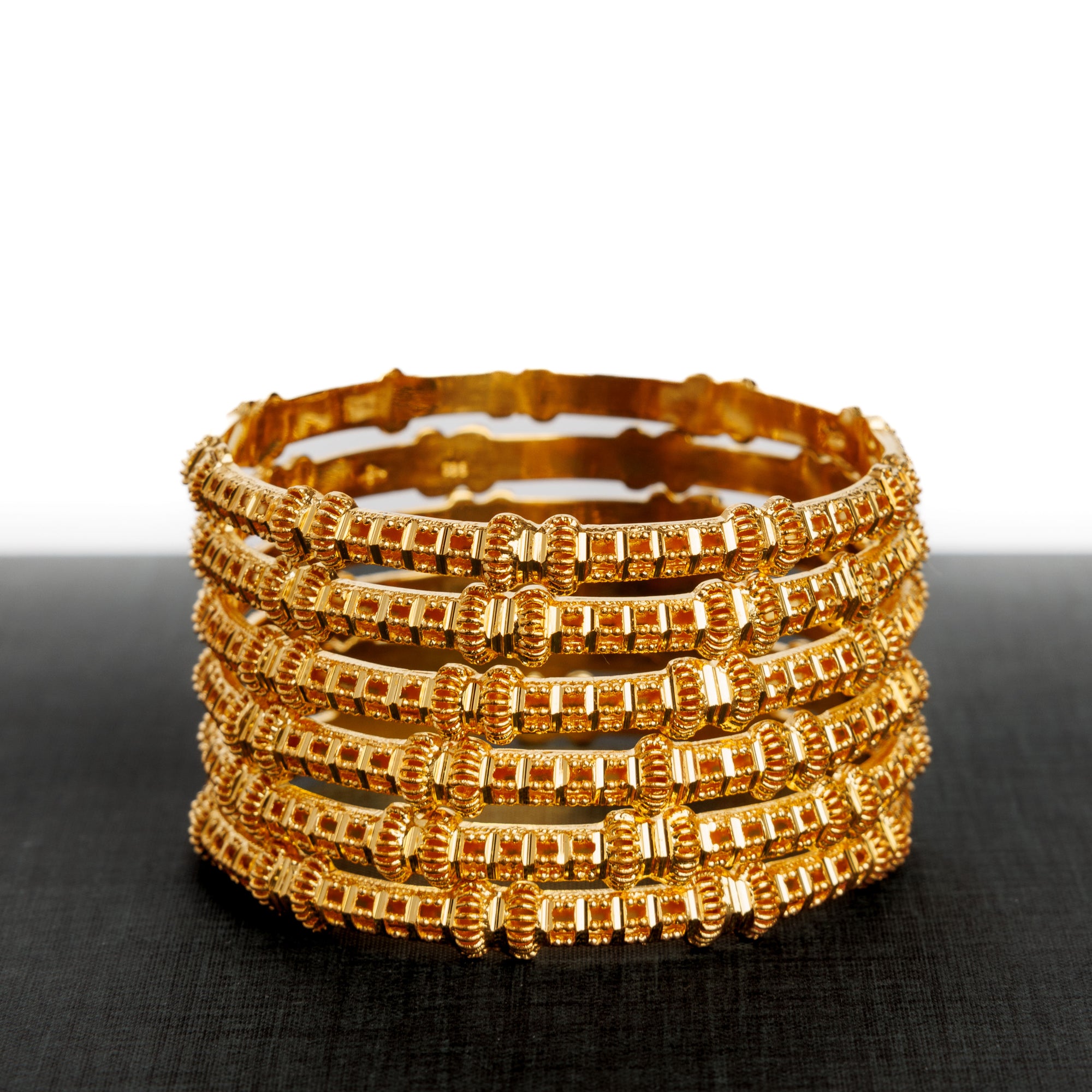 Adult's Bangles (D15-A) - Silver 925 & Gold Plated