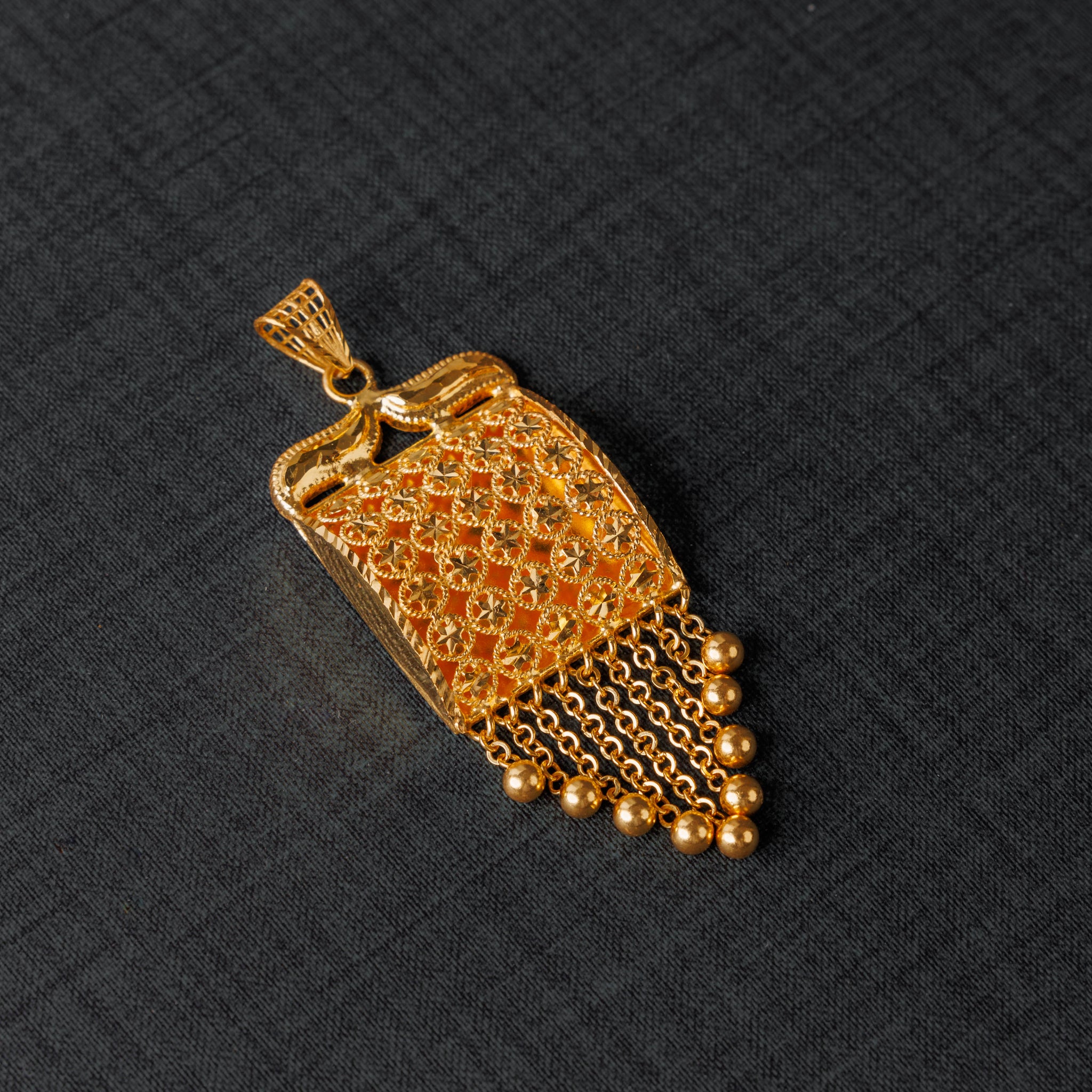 Square Casting Pendant (D3) - Silver 925 & Gold Plated