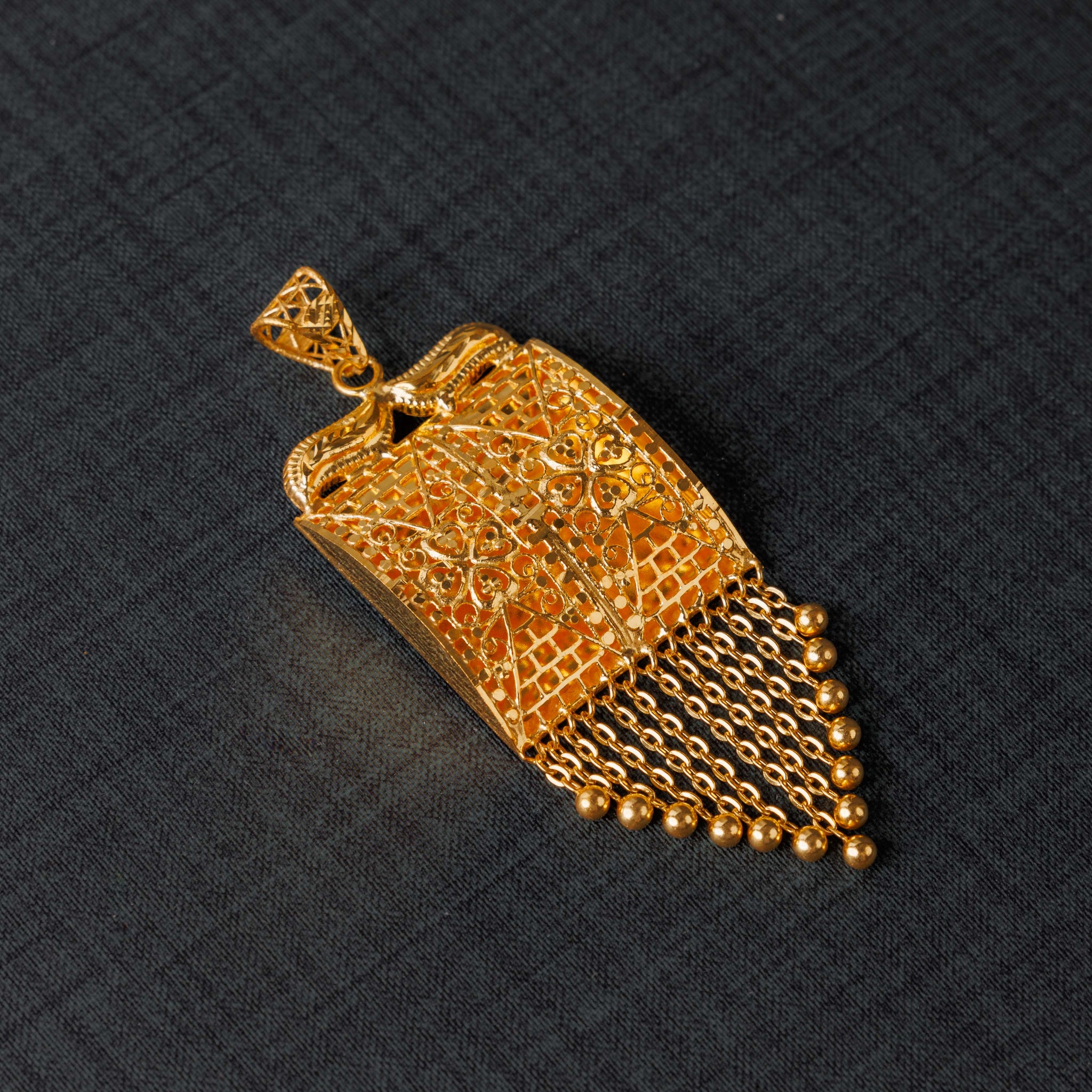 Square Casting Pendant (D4) - Silver 925 & Gold Plated