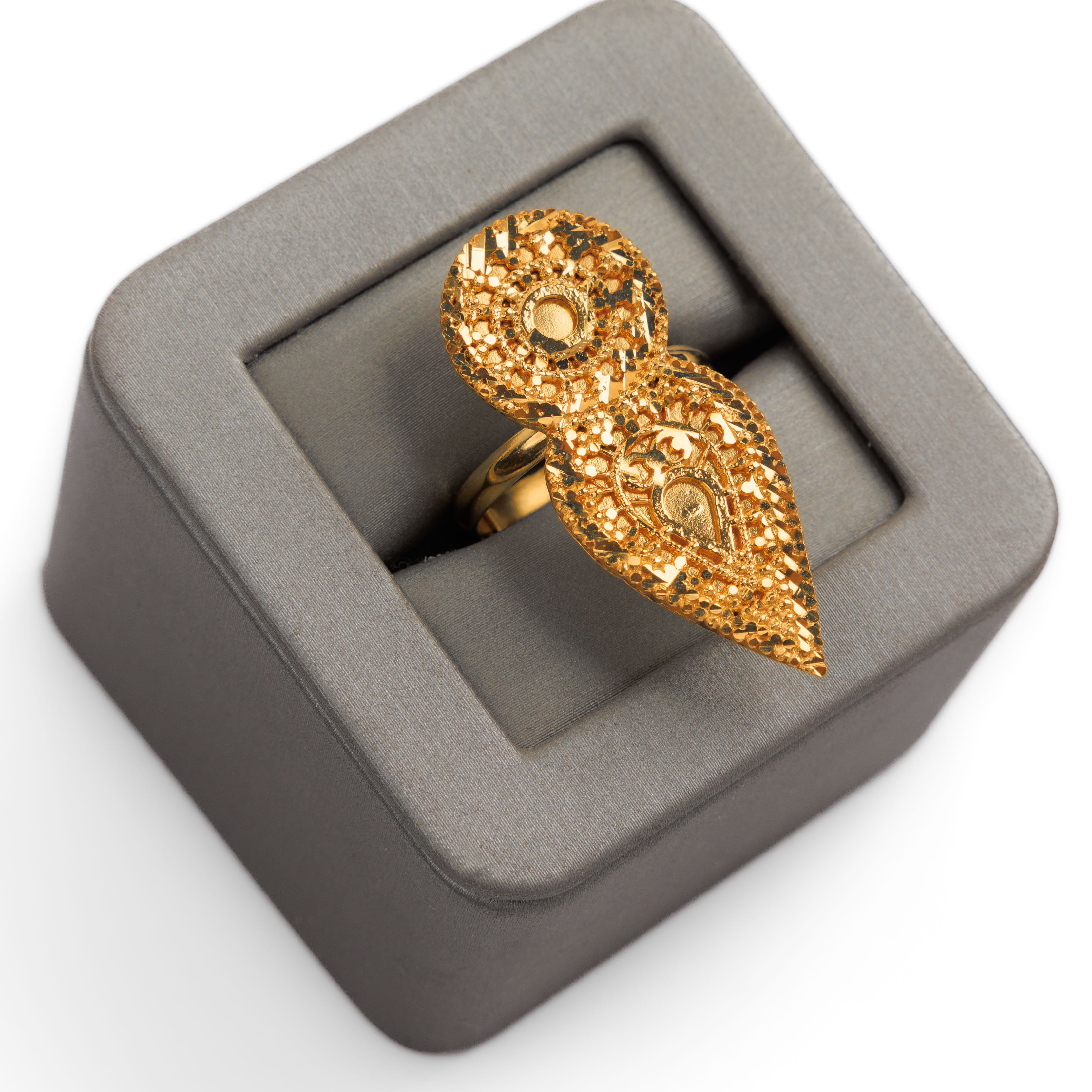 RP Shawahid Ring (D7) - Silver 925 و Gold Plated