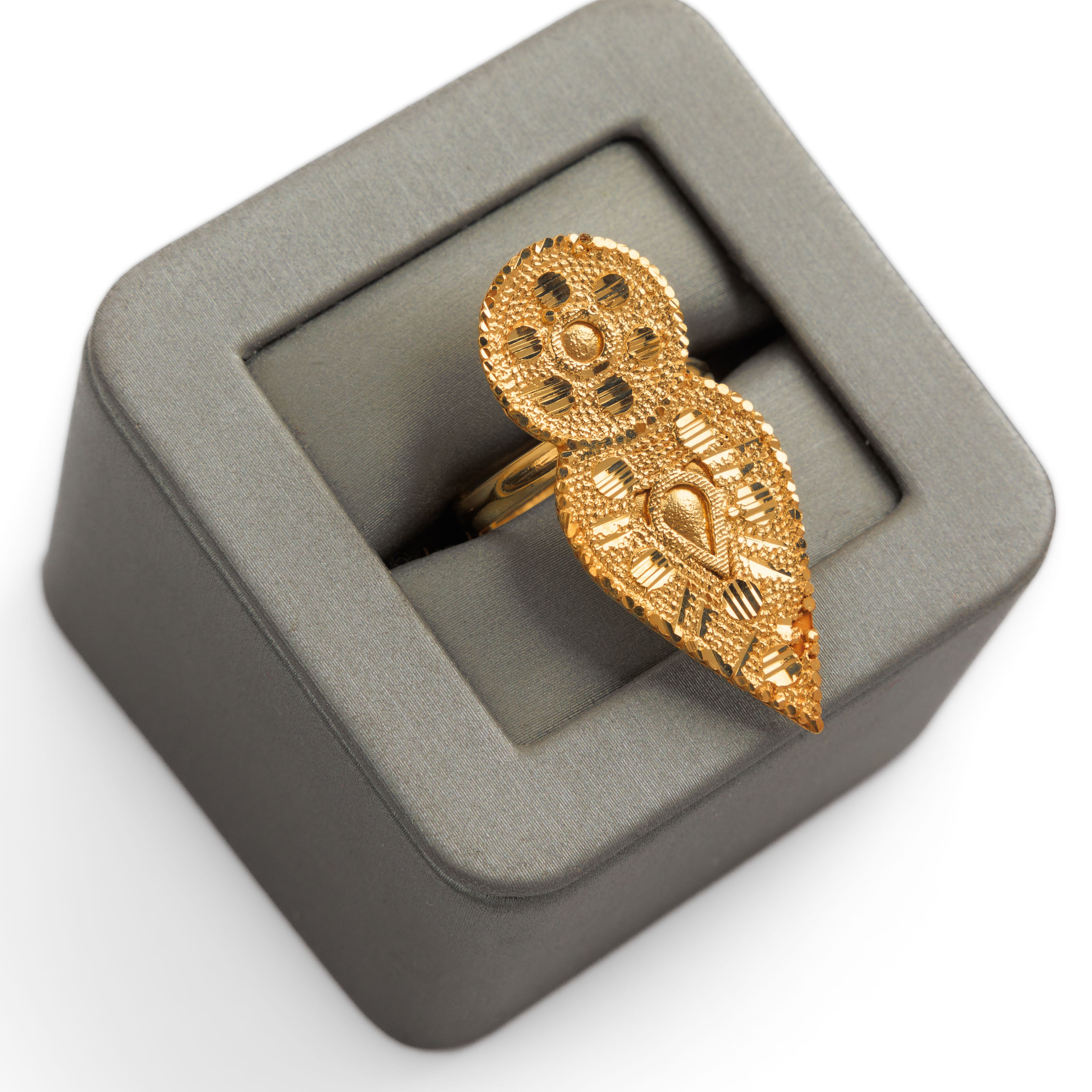 RP Shawahid Ring (D8) - Silver 925 و Gold Plated