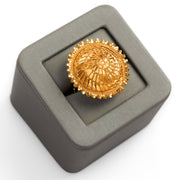 حلقة شكل الدائرة (D2) - Silver 925 و Gold Plated