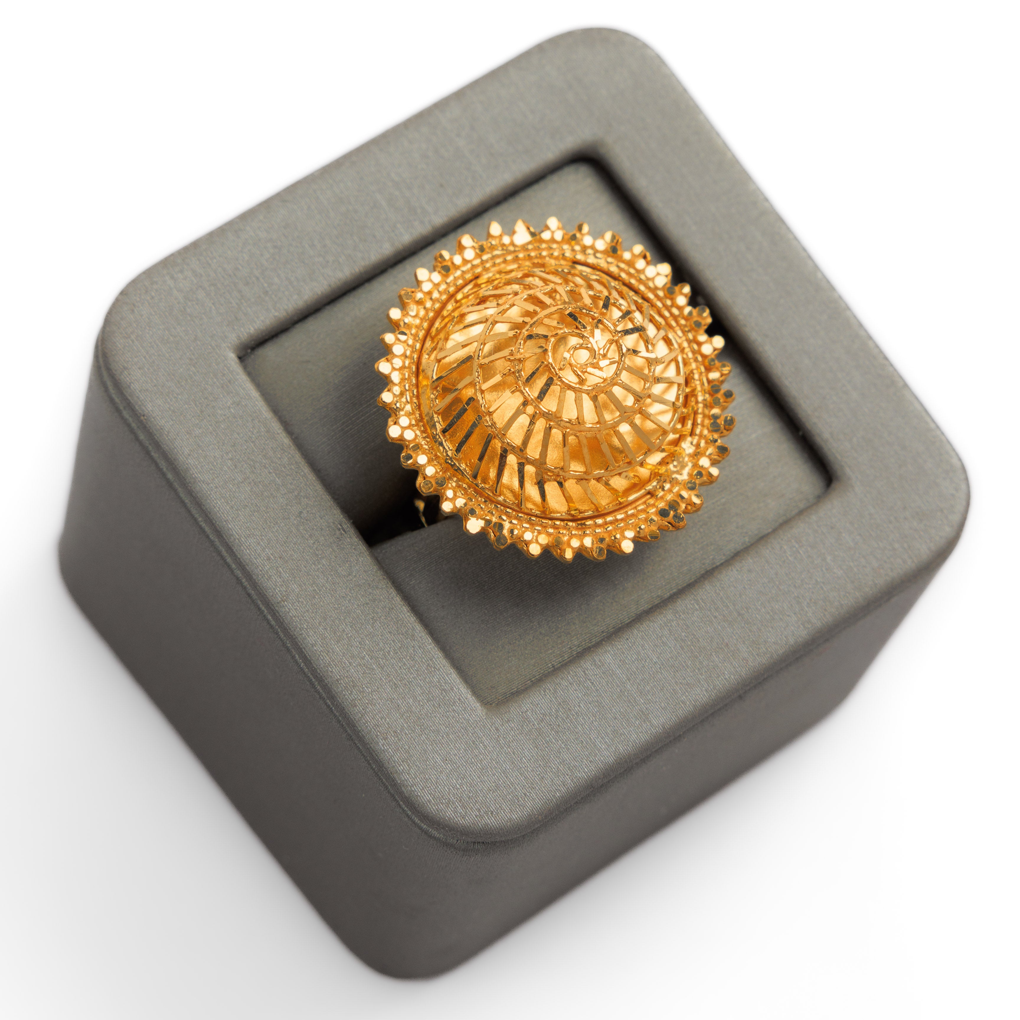 حلقة شكل الدائرة (D2) - Silver 925 و Gold Plated