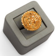 حلقة شكل الدائرة (D6) - Silver 925 و Gold Plated