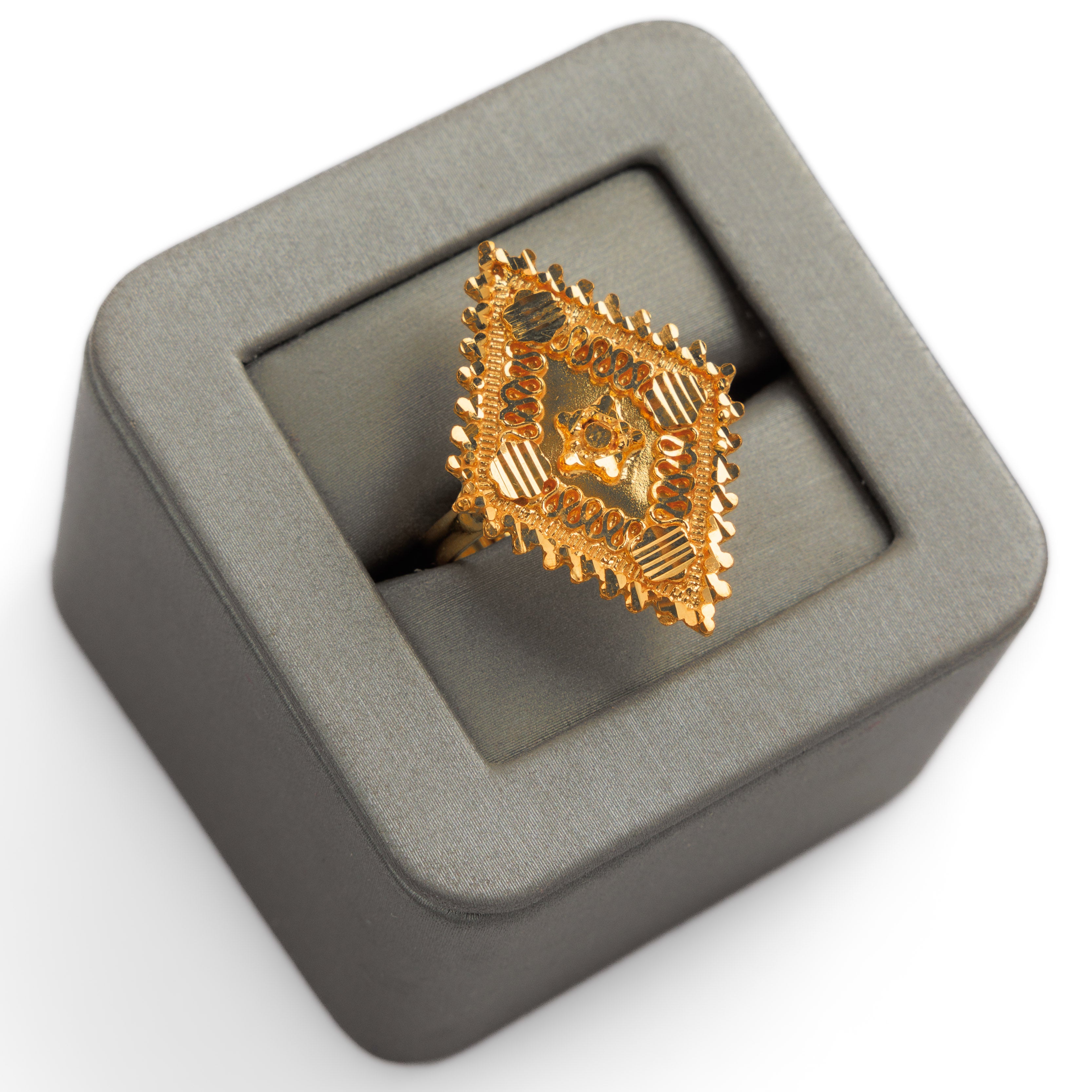 الخاتم التقليدي (D14) - Silver 925 و Gold Plated