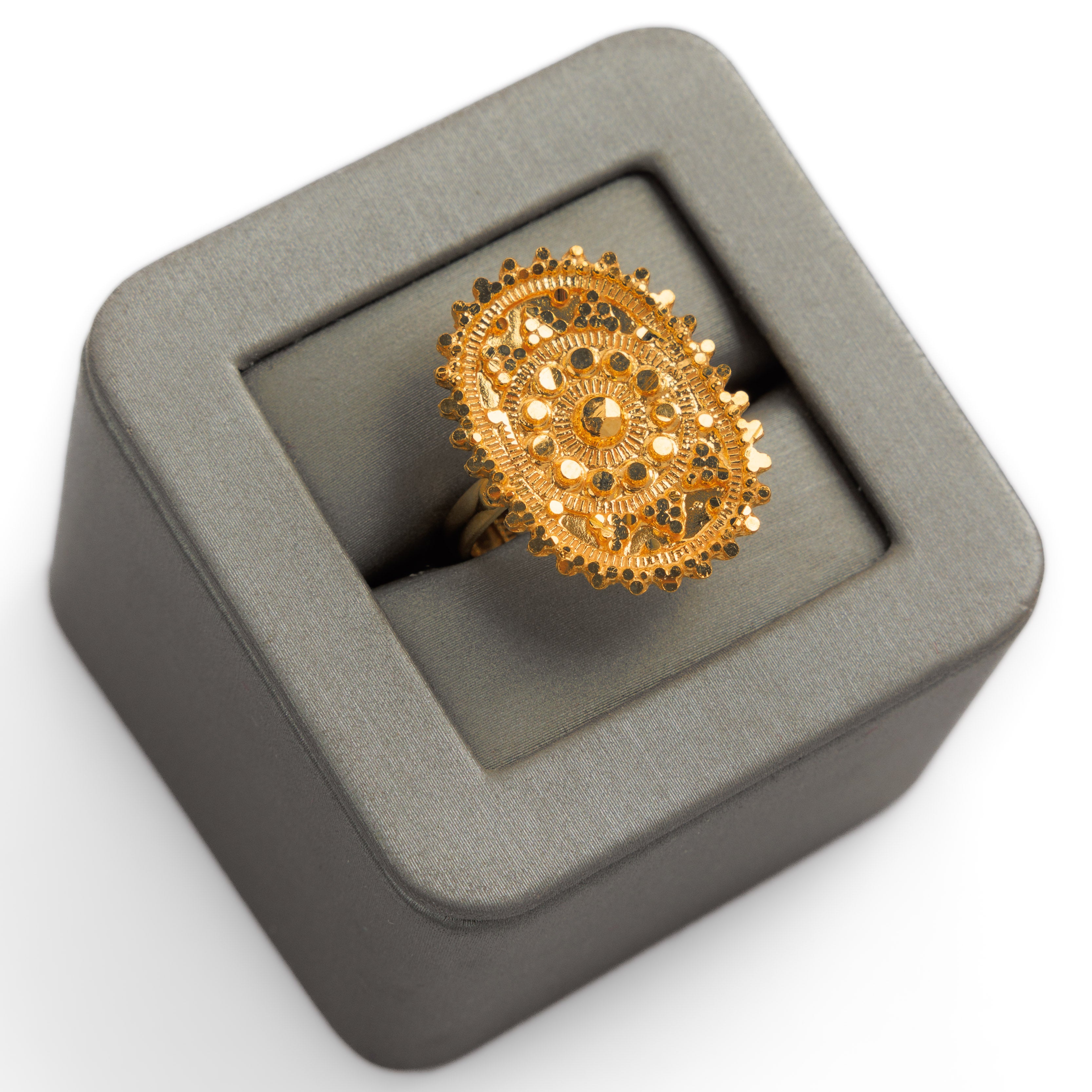 الخاتم التقليدي (D20) - Silver 925 و Gold Plated