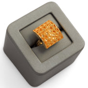 حلقة مربعة (D1) - Silver 925 و Gold Plated