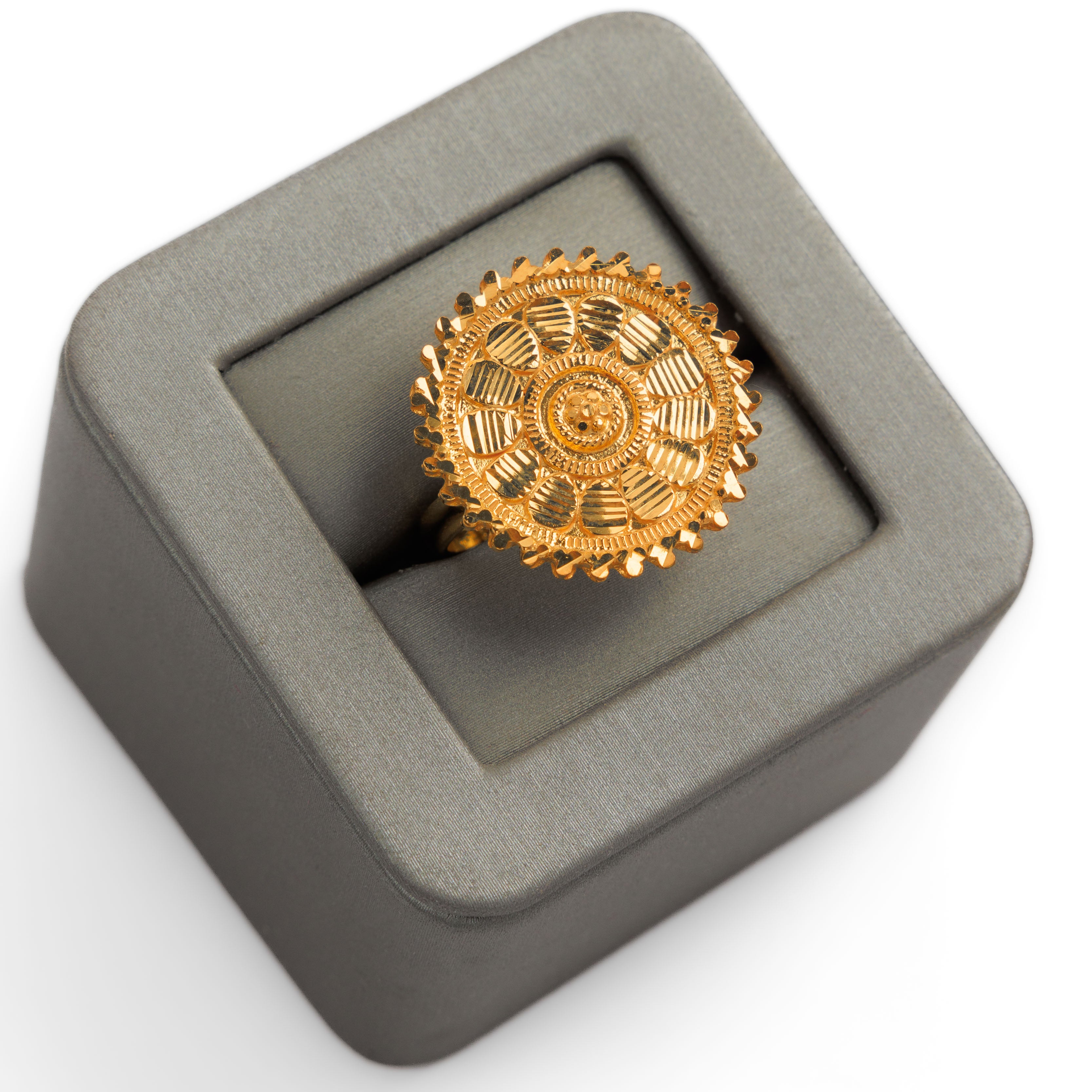 حلقة شكل الدائرة (D16) - Silver 925 و Gold Plated