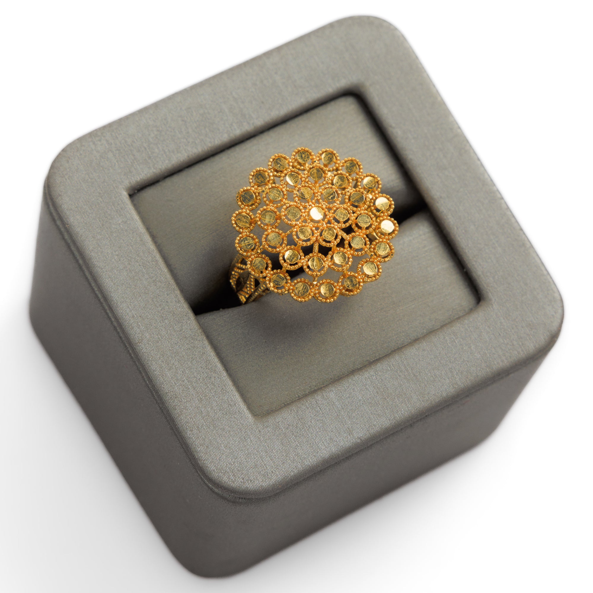 RP Flower Ring (D3) - Silver 925 & Gold Plated