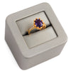 Natural Stone Ring (Amethyst) - Silver 925 & Gold Plated