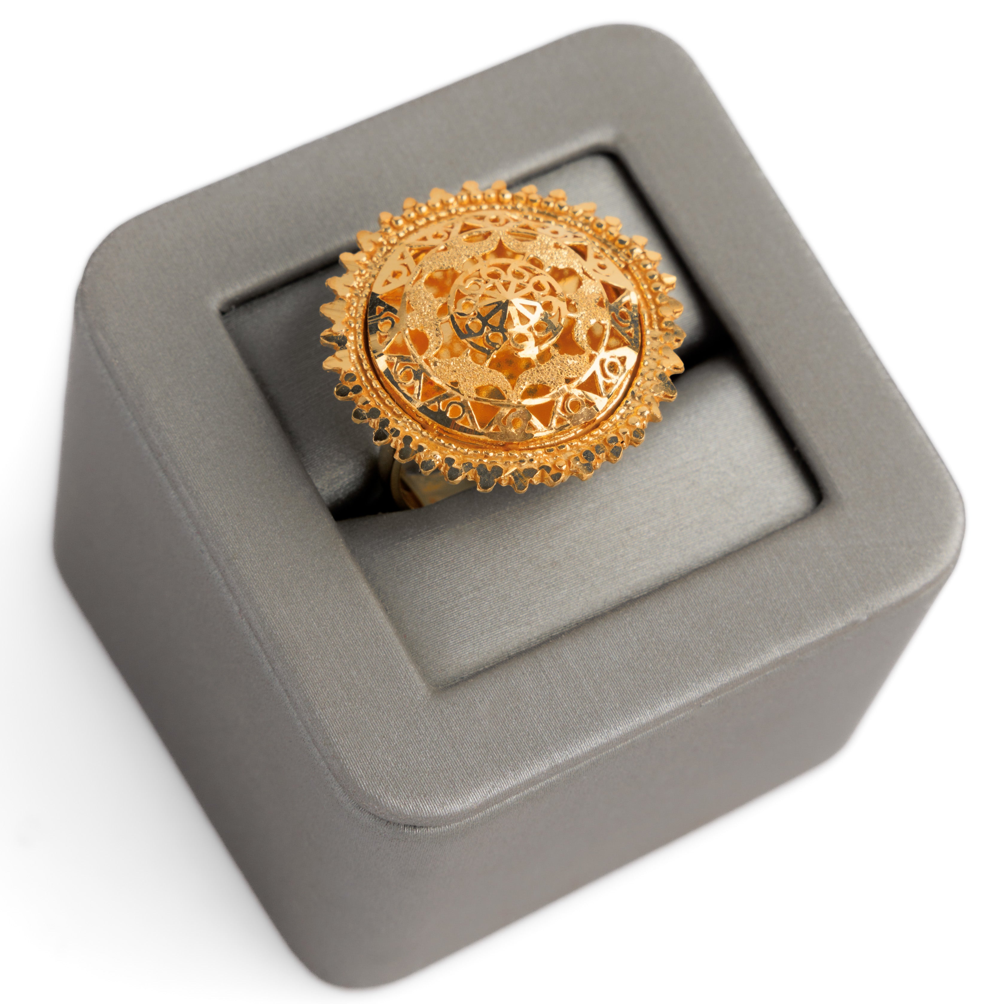 الخاتم التقليدي (D43) - Silver 925 و Gold Plated