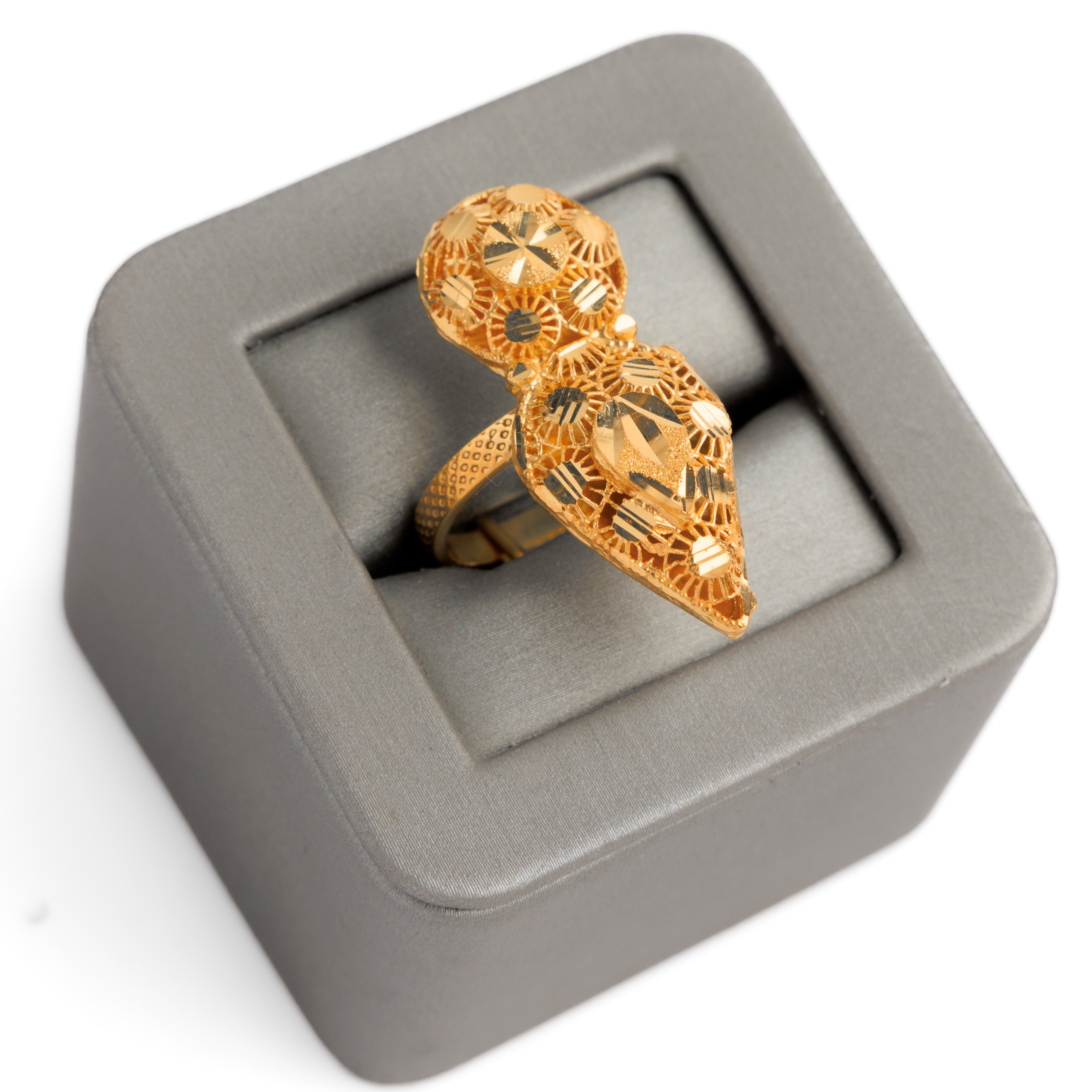 RP Shawahid Ring (D13) - Silver 925 و Gold Plated