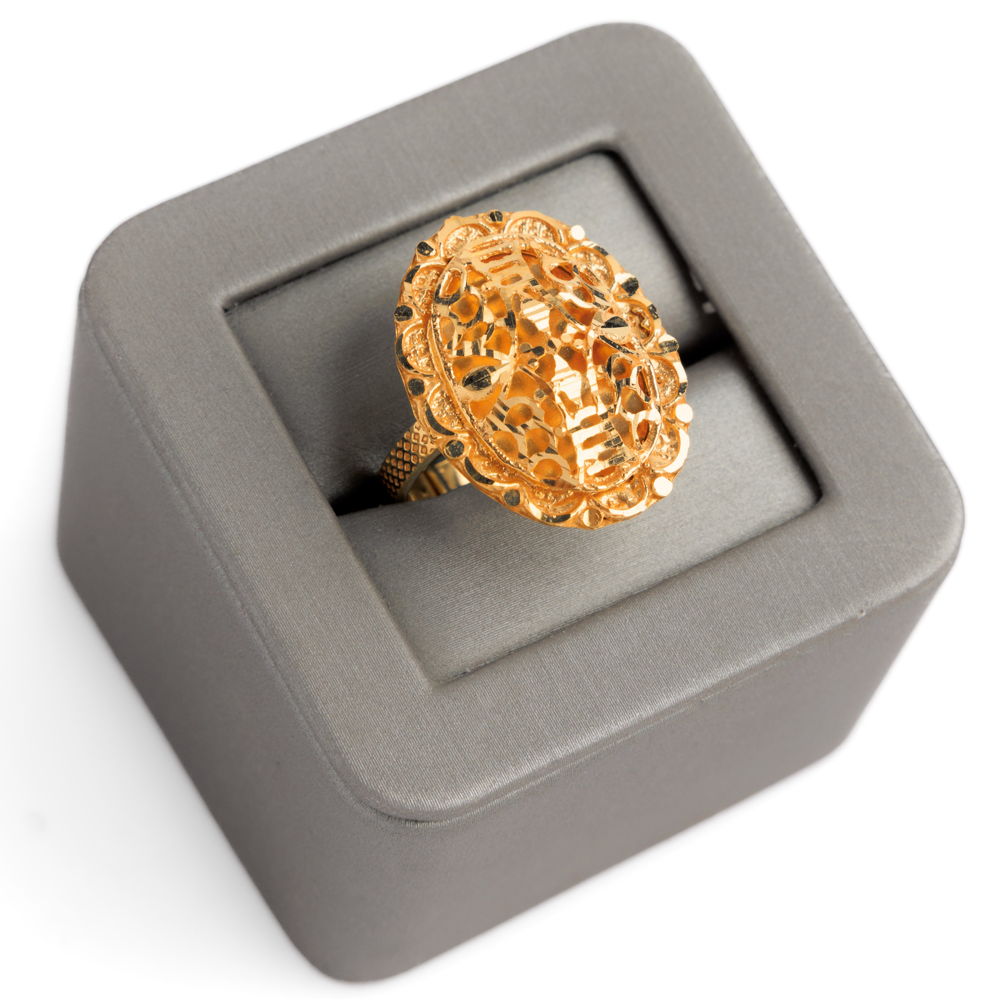الخاتم التقليدي (D103) - Silver 925 و Gold Plated