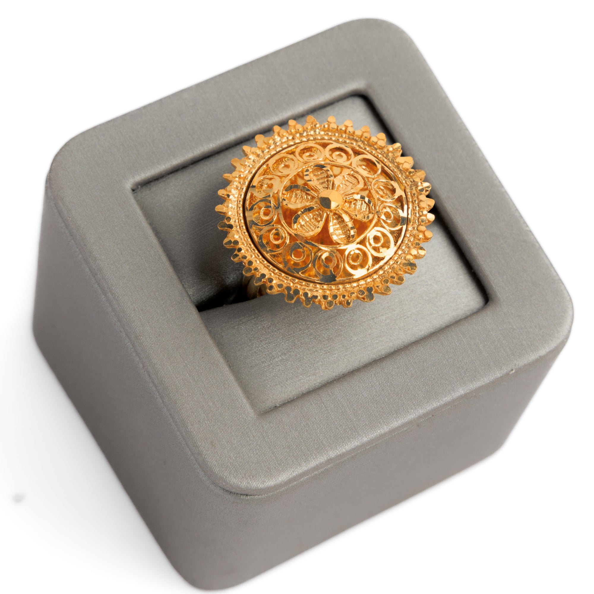 Traditional Ring (D33) - Silver 925 & Gold Plated