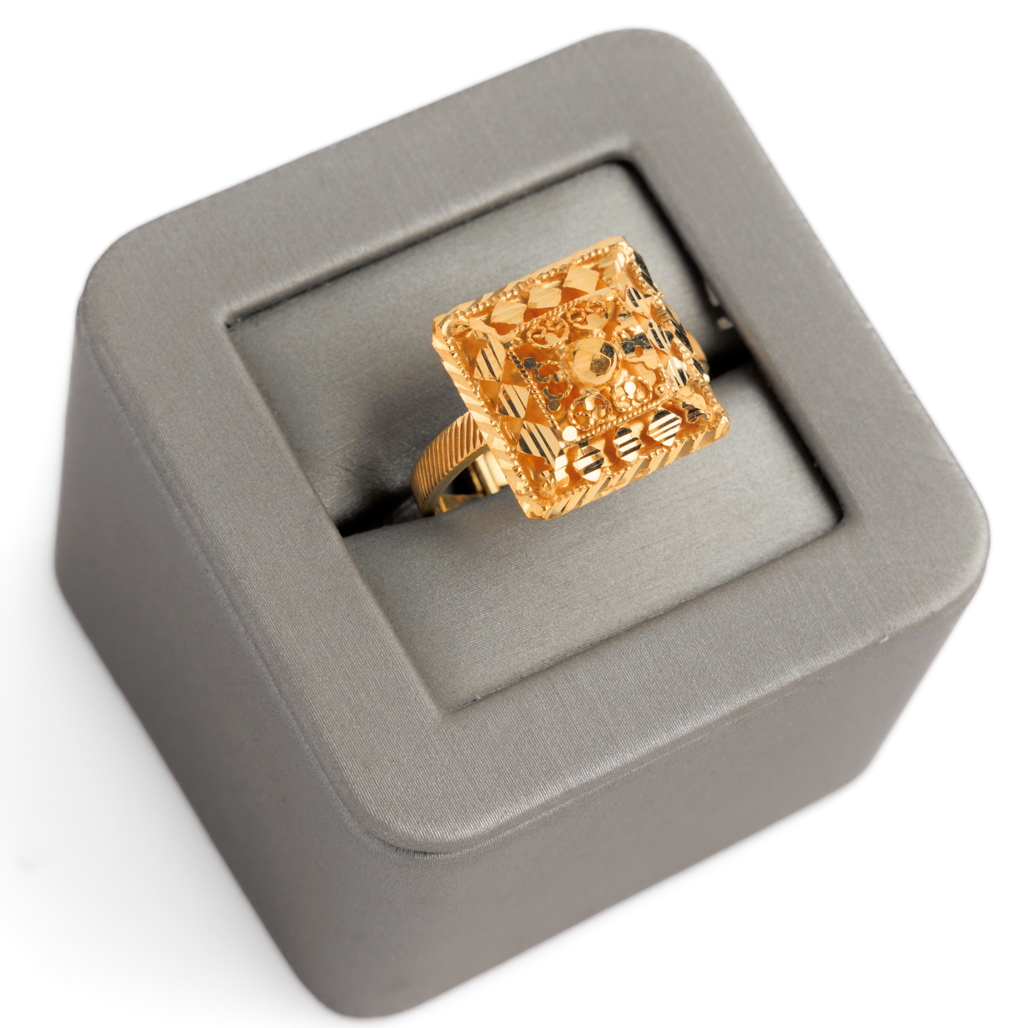 الخاتم التقليدي (D87) - Silver 925 و Gold Plated
