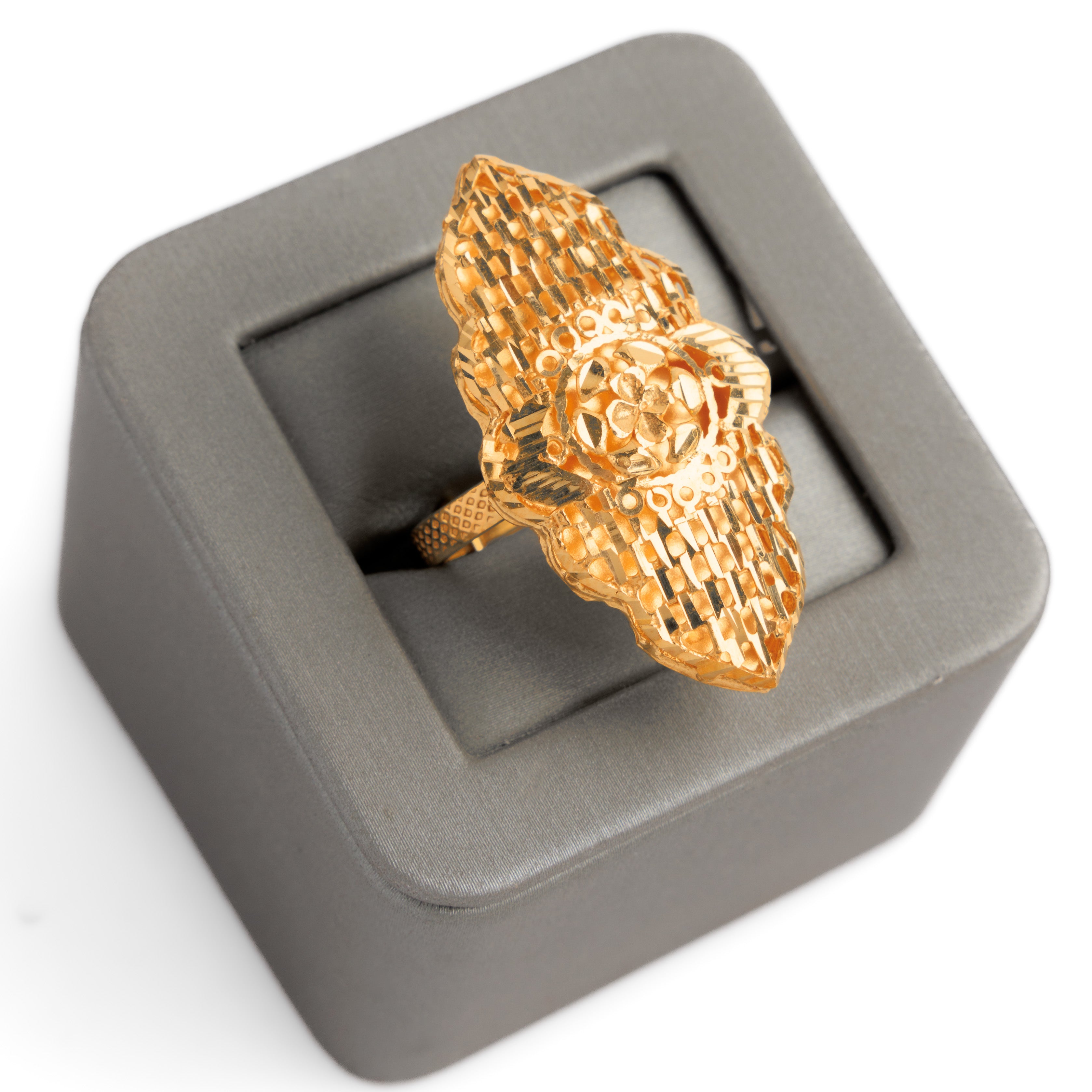 الخاتم التقليدي (D64) - Silver 925 و Gold Plated