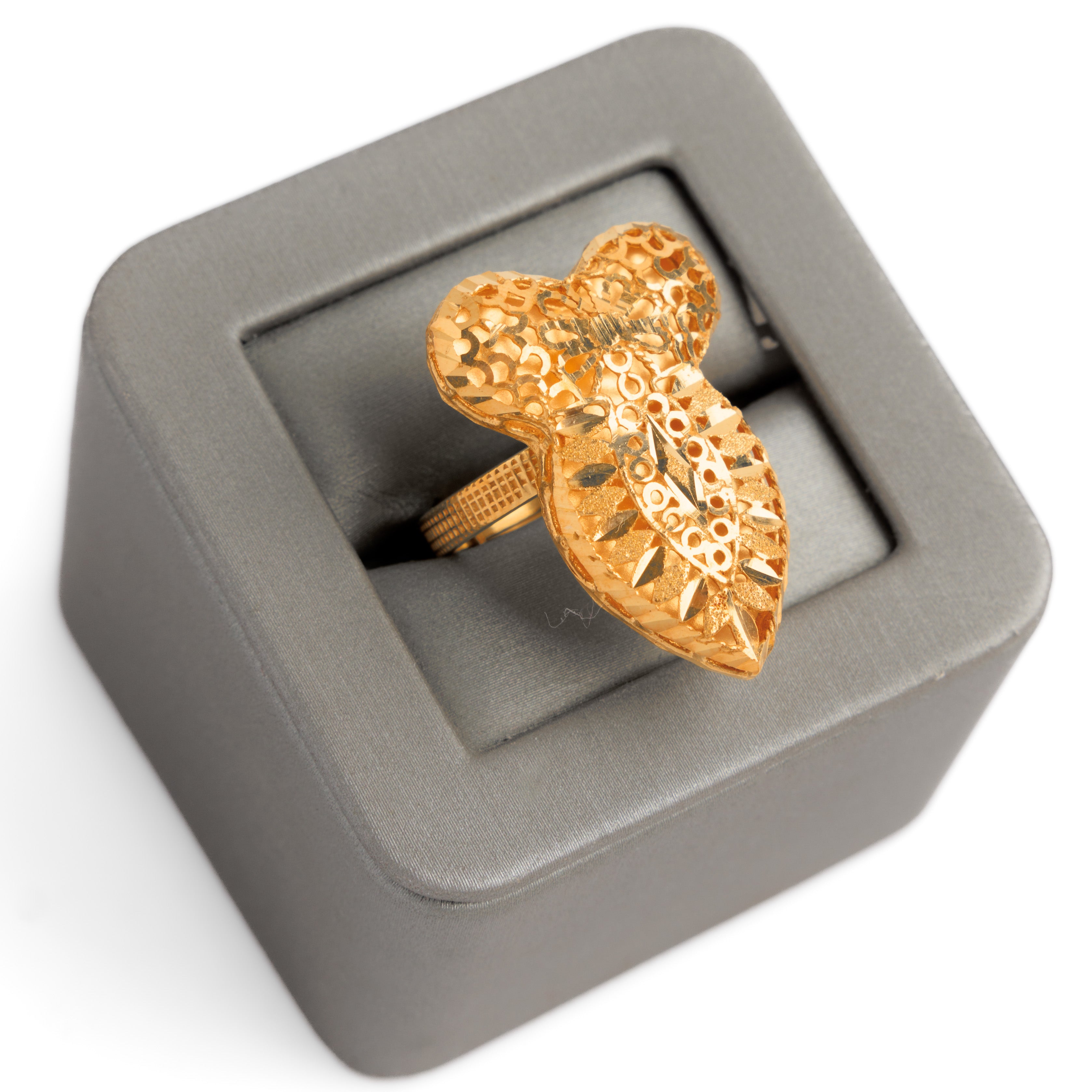 الخاتم التقليدي (D71) - Silver 925 و Gold Plated