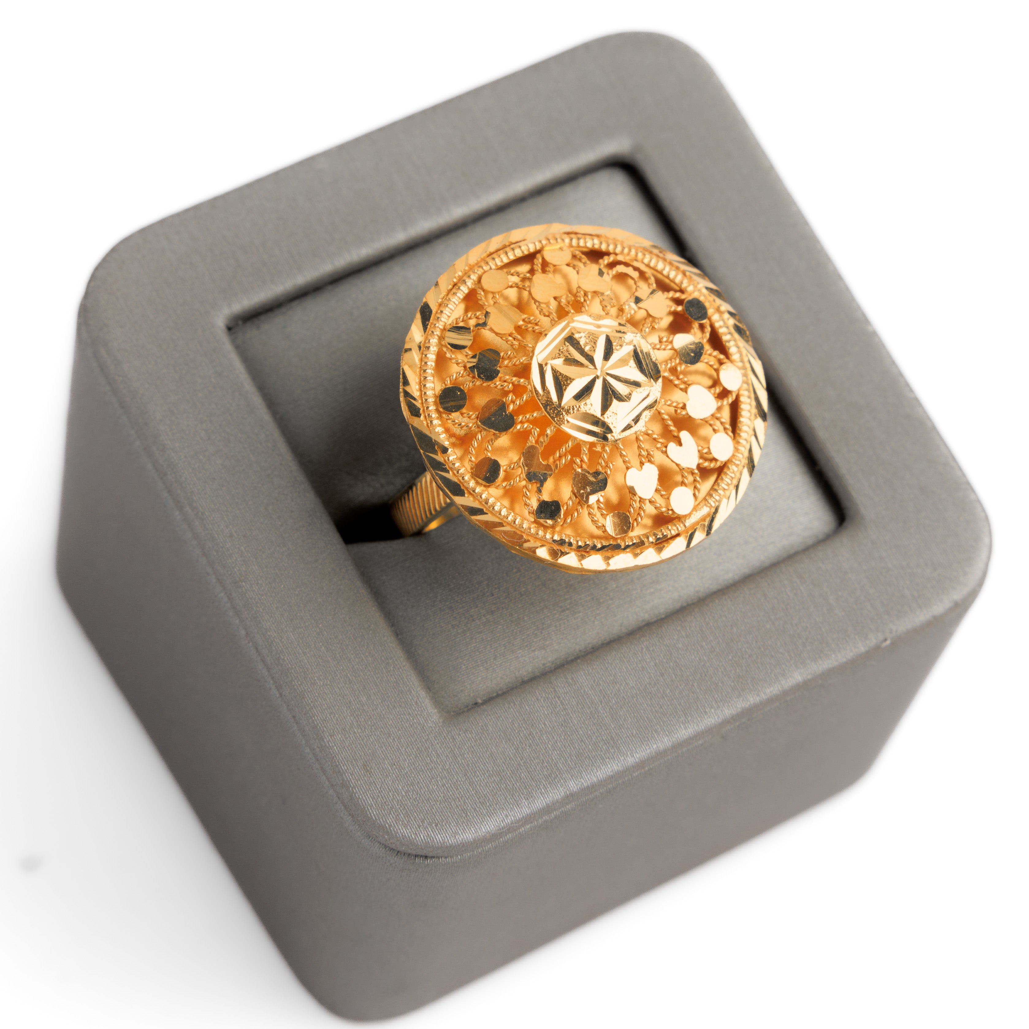 الخاتم التقليدي (D39) - Silver 925 و Gold Plated