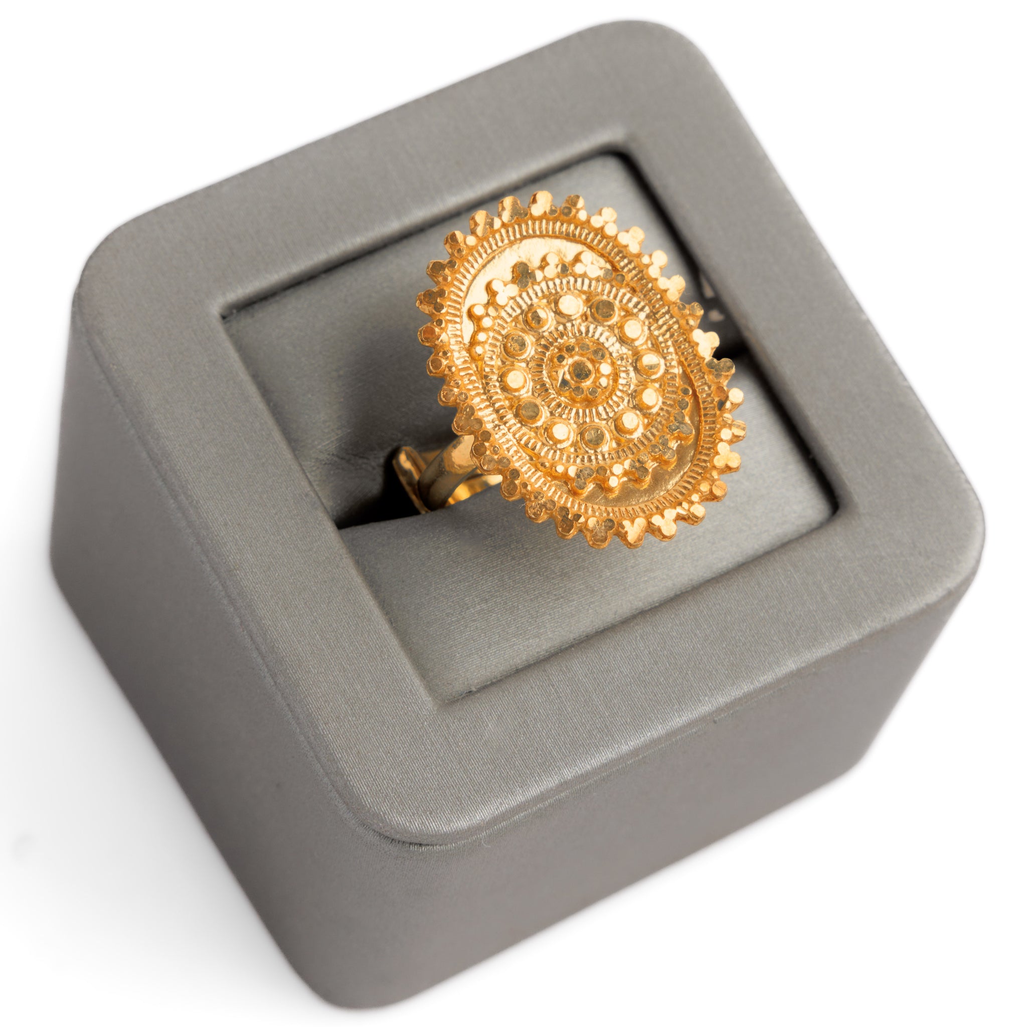 Traditional Ring (D47) - Silver 925 & Gold Plated