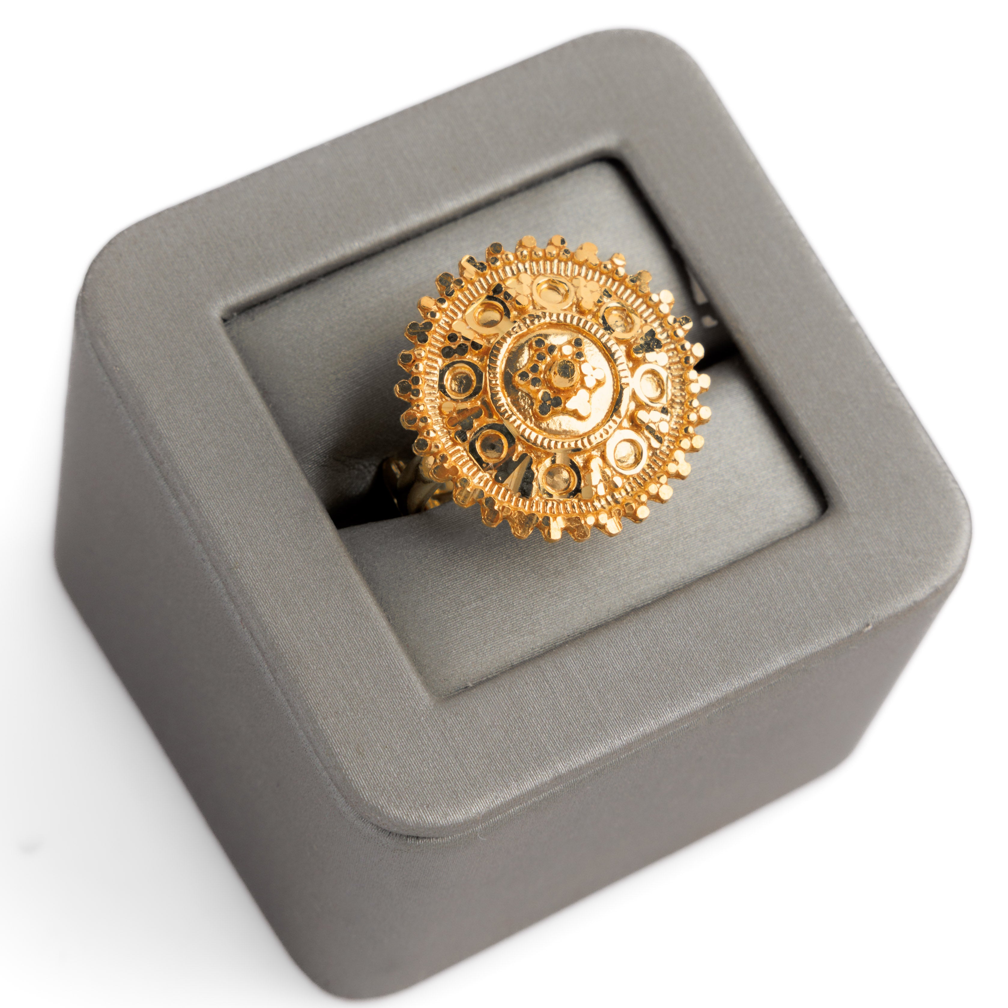 الخاتم التقليدي (D34) - Silver 925 و Gold Plated