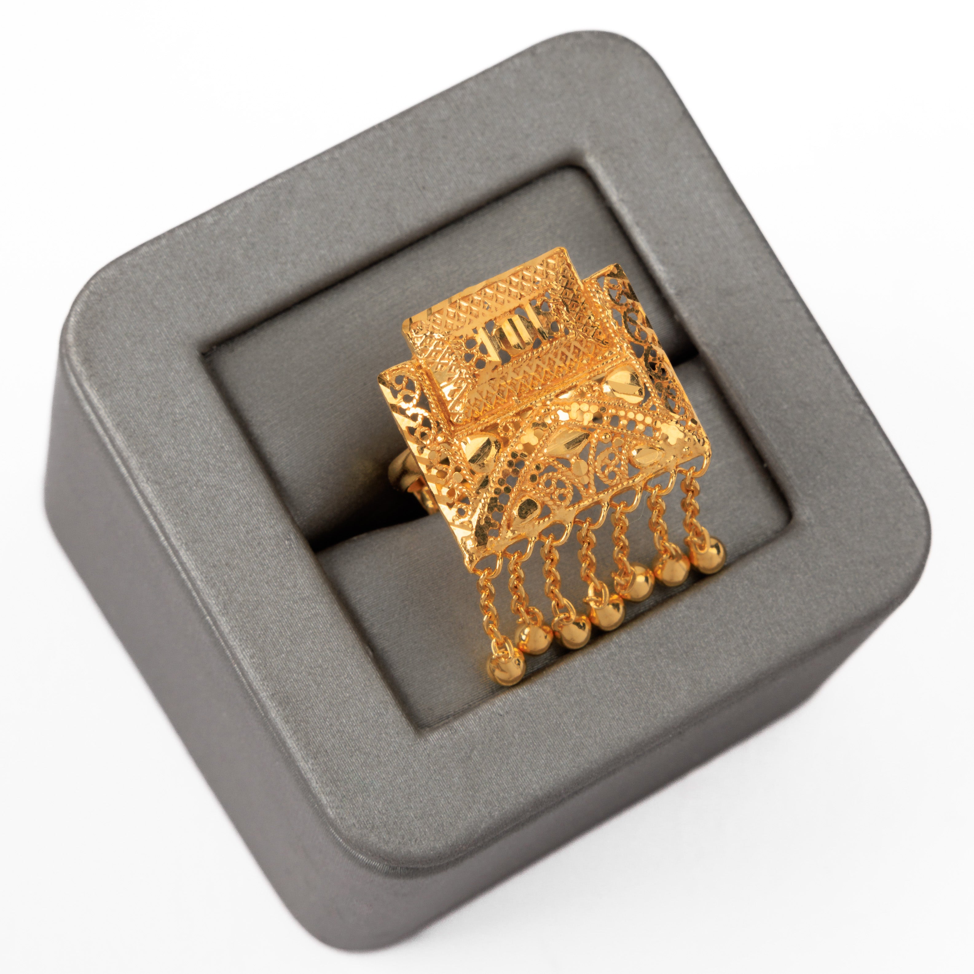 الخاتم التقليدي (117) - Silver 925 و Gold Plated