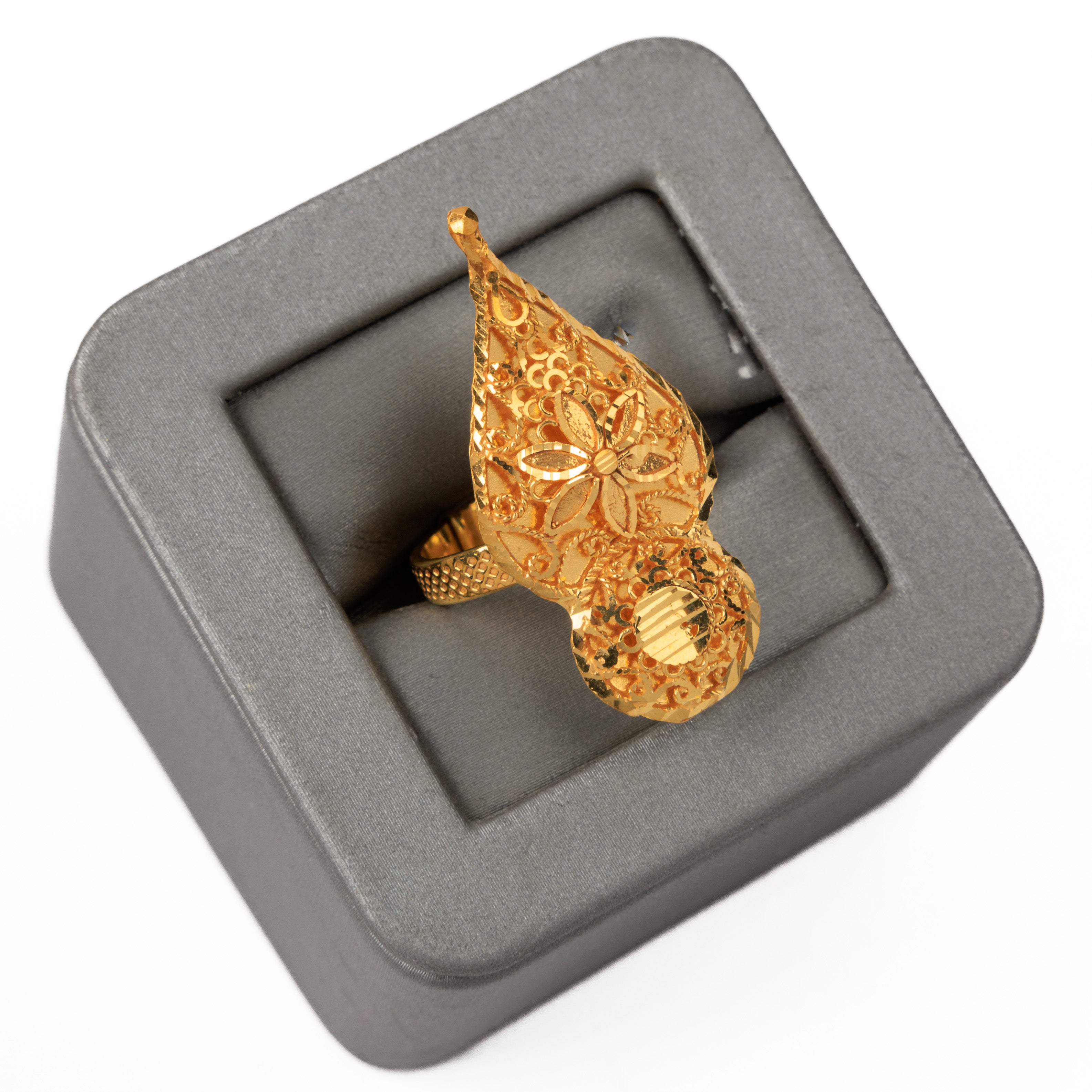RP Shawahid Ring (D16) - Silver 925 و Gold Plated