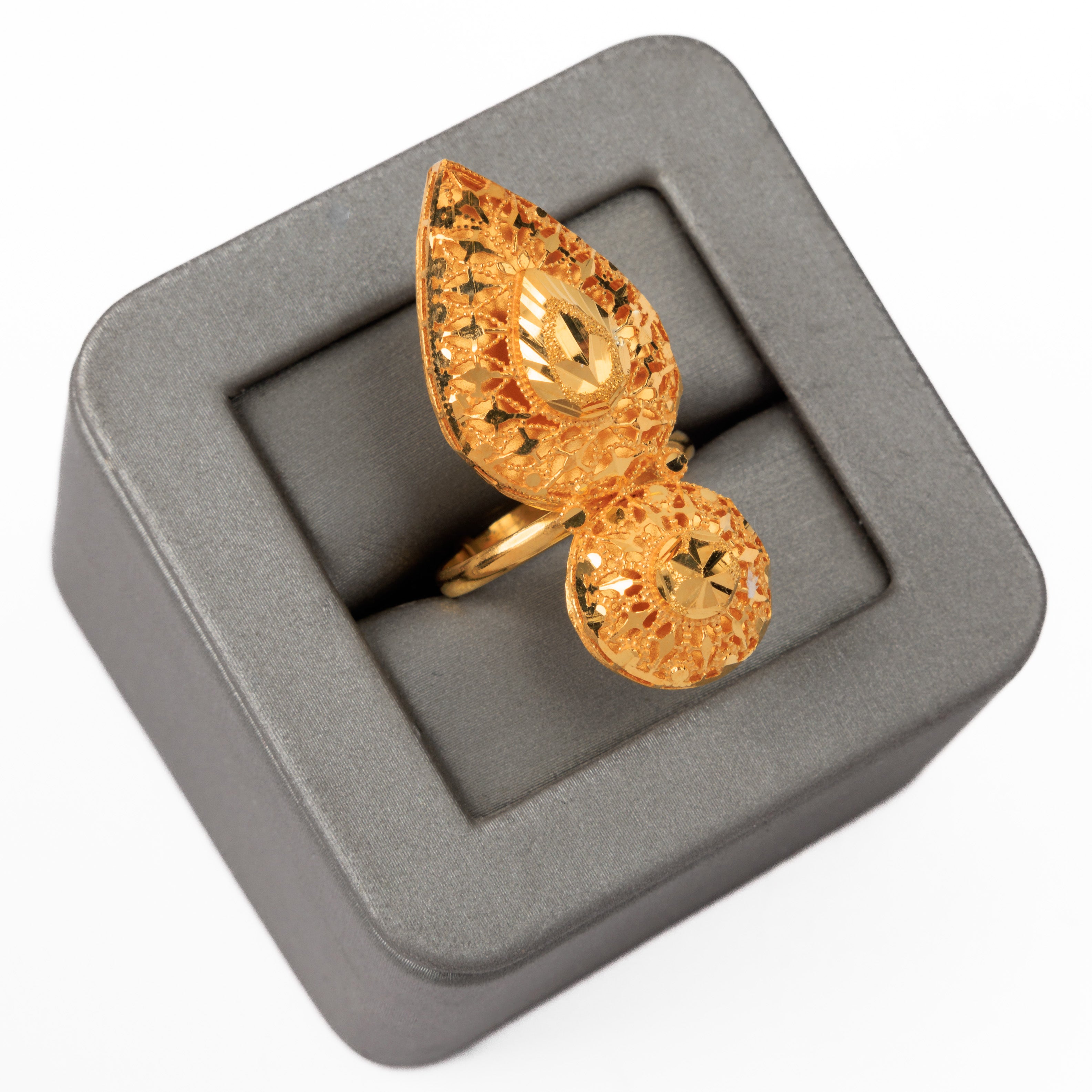 RP Shawahid Ring (D15) - Silver 925 و Gold Plated