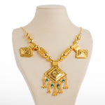 Traditional Necklace with stone (D2)- Silver 925 & Gold Plated