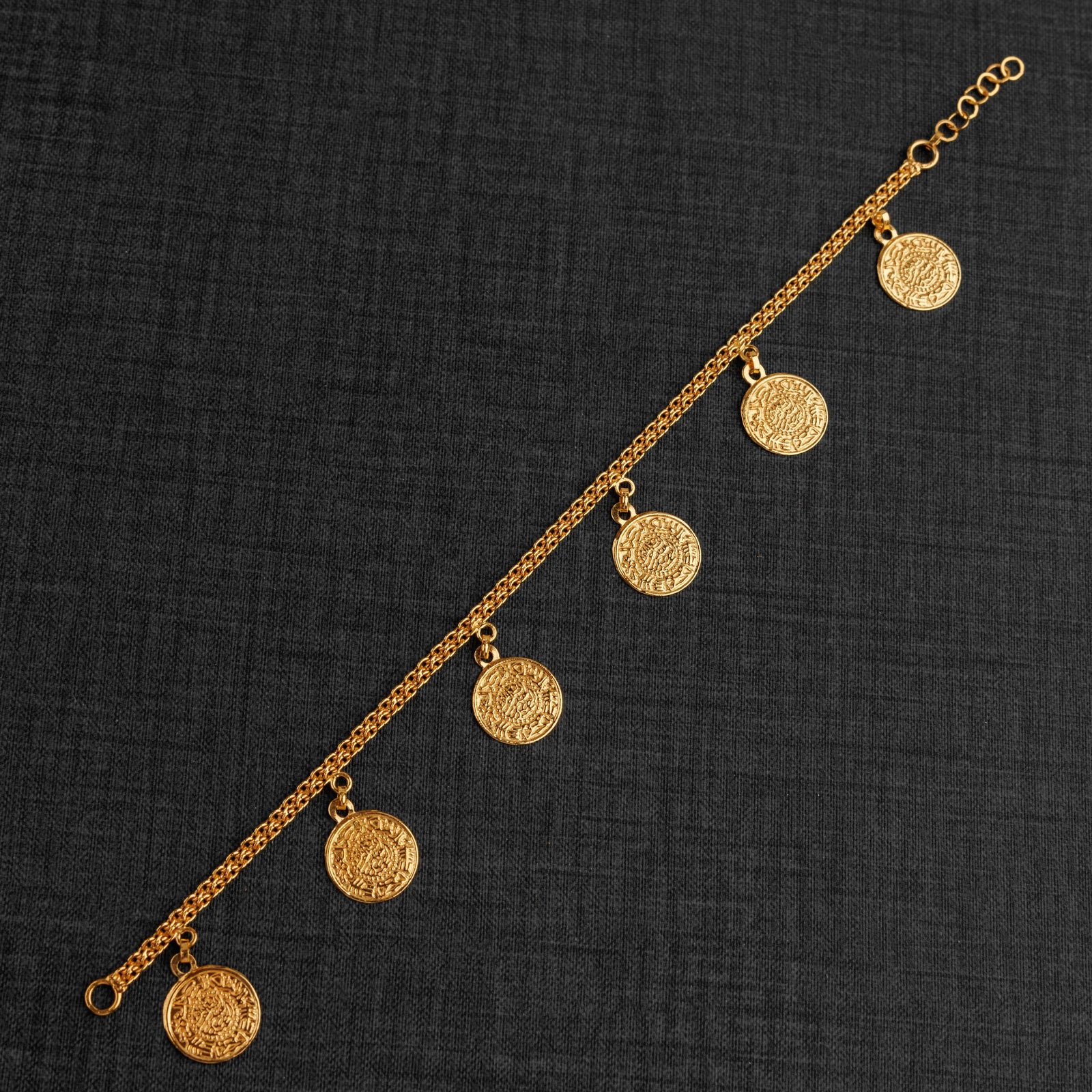 Coin Bracelet (D3) -Silver 925 & Gold Plated