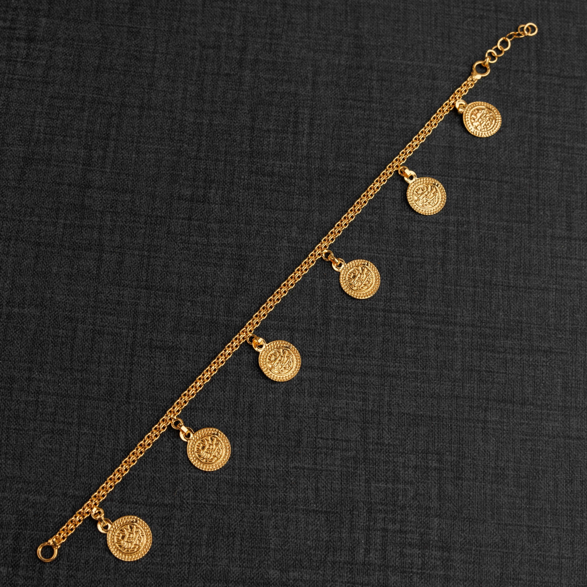 Coin Bracelet (D1) -Silver 925 & Gold Plated