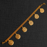 سوار العملة المعدنية (D2) -Silver 925 & Gold Plated