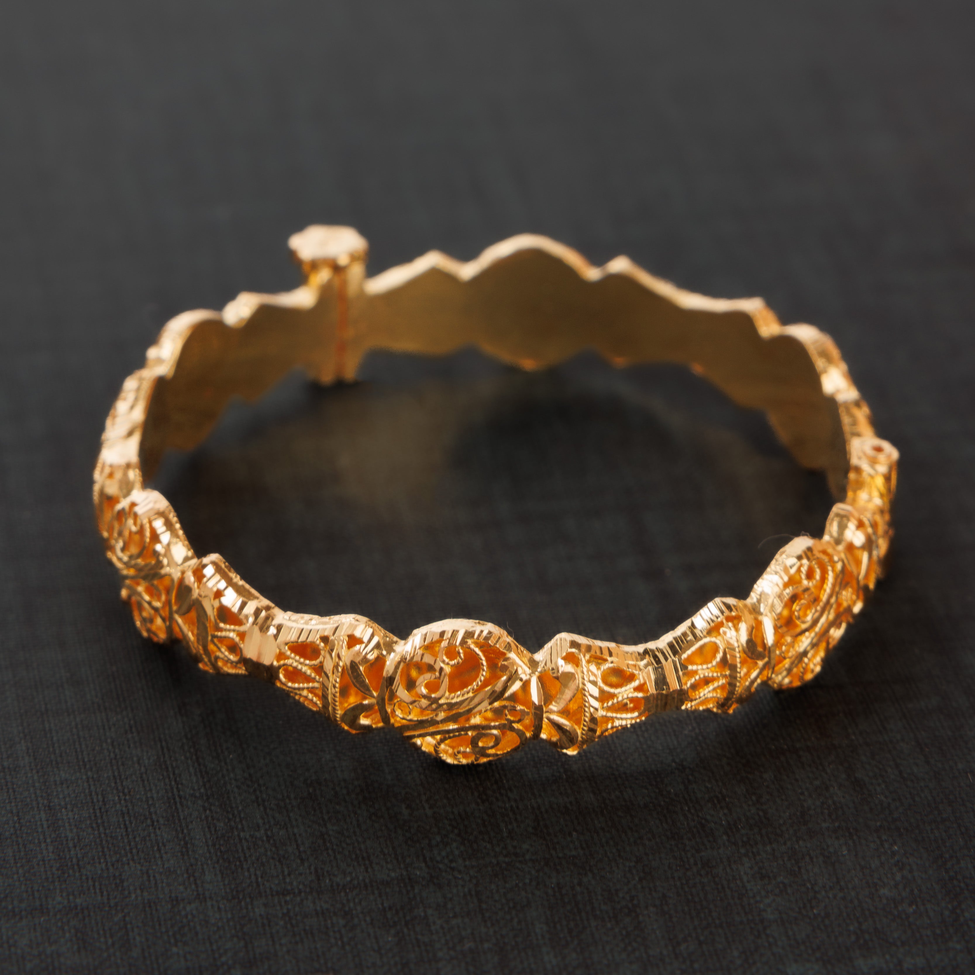 Kid's Casting Kada (D3) - 925 Silver & 24K Gold Plated