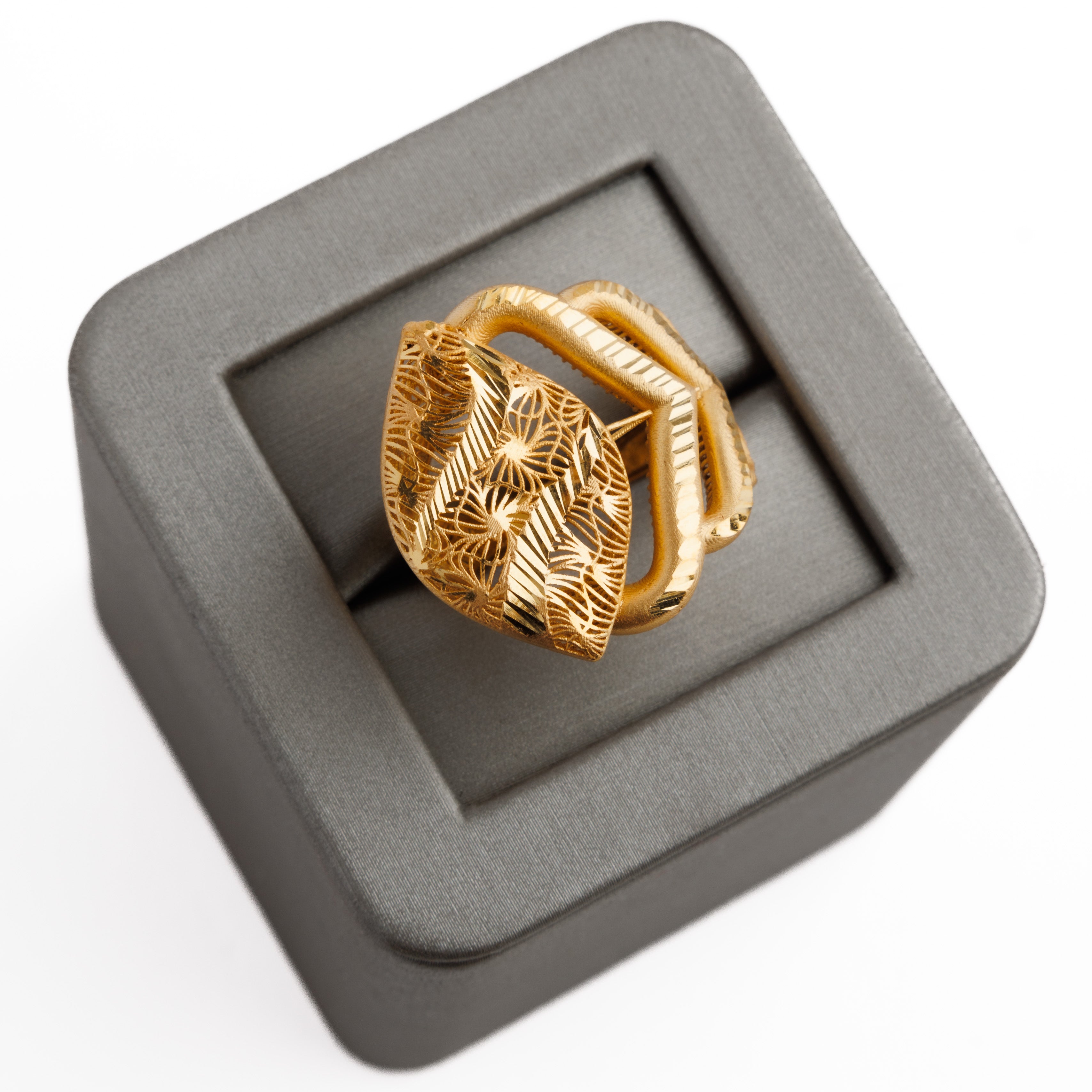 3D RP Rings (D35) - Silver 925 و Gold Plated