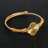 Flexible Child's Bangle (D6) - Silver 925 & Gold Plated