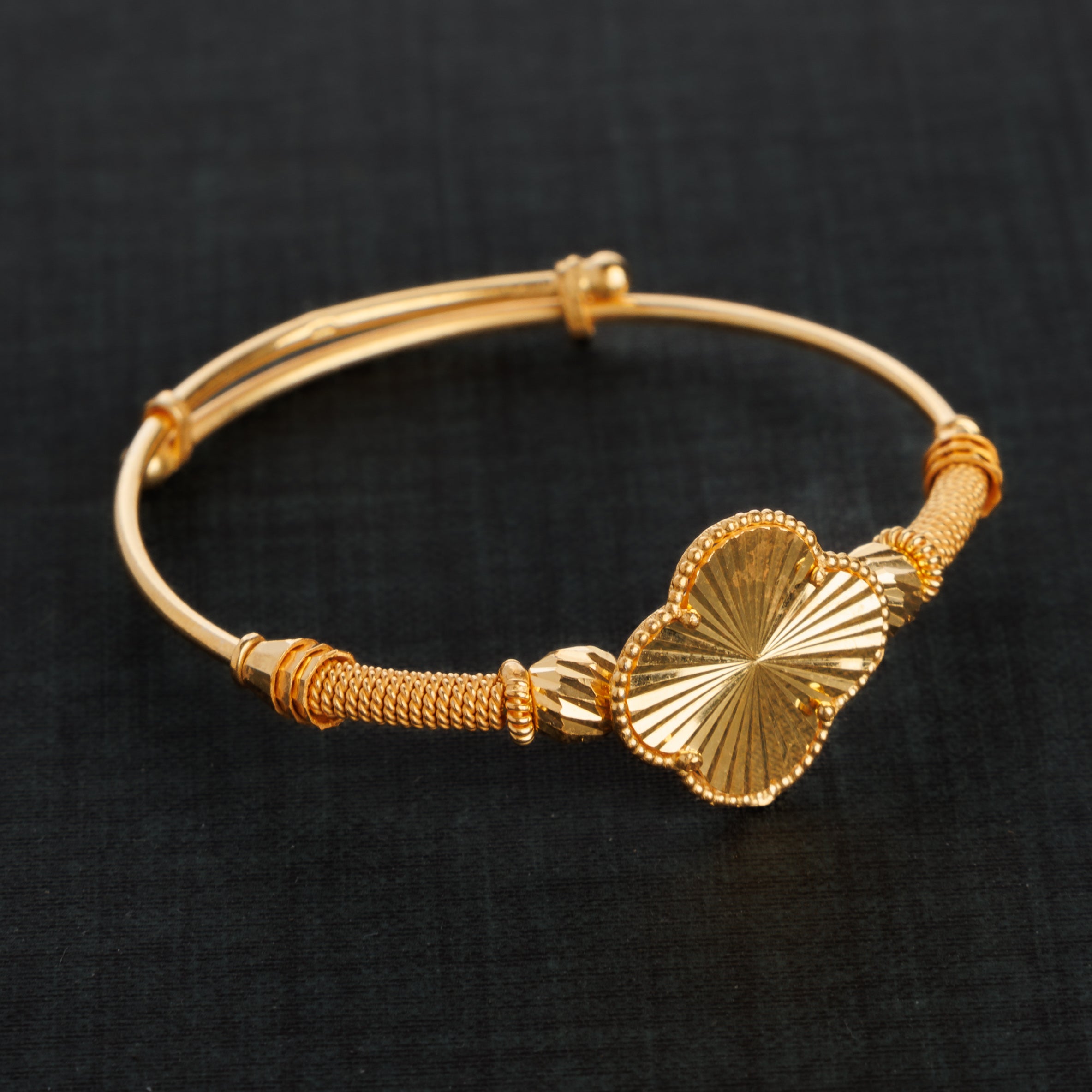 Bangle's الطفل المرن (D6) - Silver 925 و Gold Plated