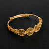 Flexible Child's Bangle (D30) - Silver 925 & Gold Plated