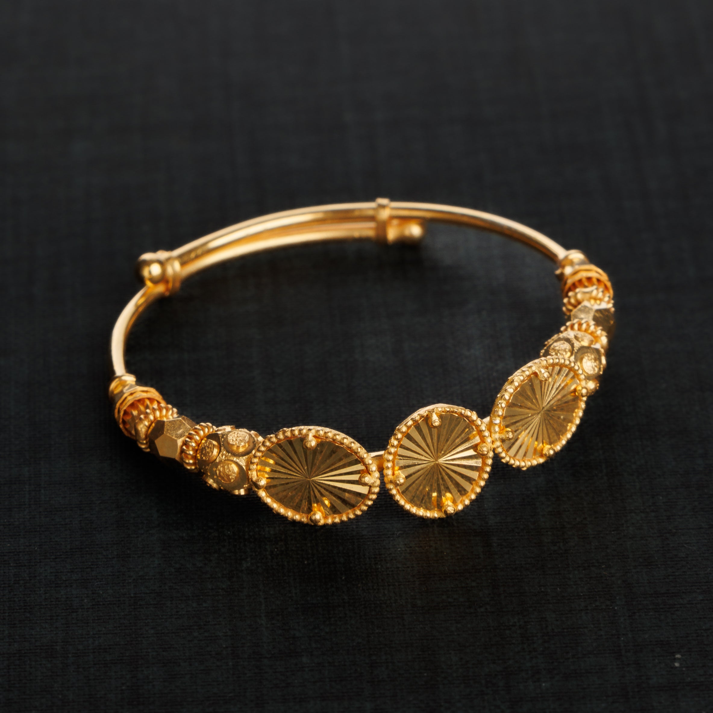 Bangle's الطفل المرن (D30) - Silver 925 و Gold Plated