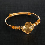 Flexible Child's Bangle (D9) - Silver 925 & Gold Plated