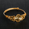 Flexible Child's Bangle (D31) - Silver 925 & Gold Plated