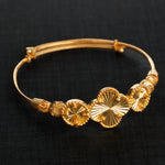 Flexible Child's Bangle (D19) - Silver 925 & Gold Plated