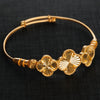 Flexible Child's Bangle (D32) - Silver 925 & Gold Plated