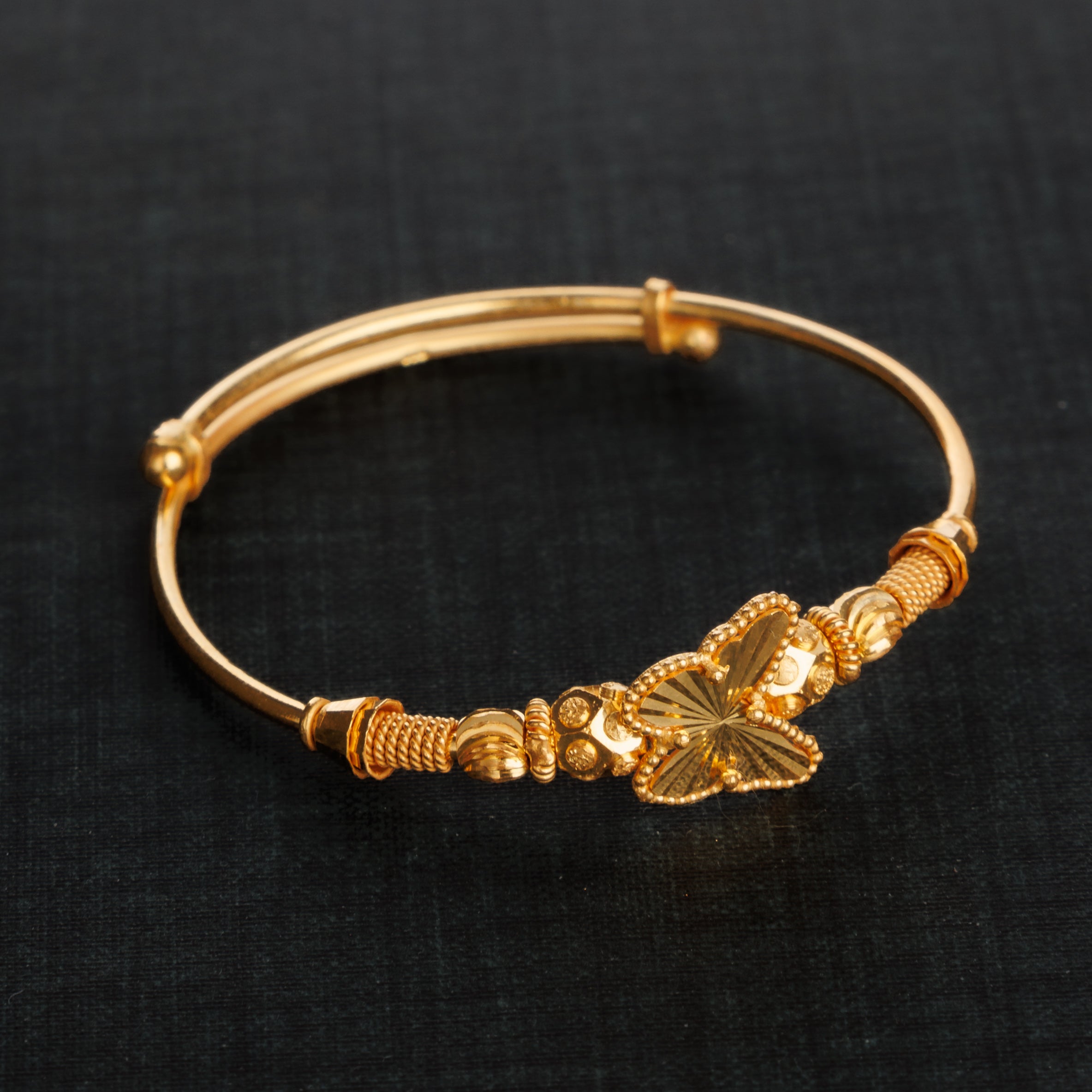 Bangle's الطفل المرن (D29) - Silver 925 و Gold Plated