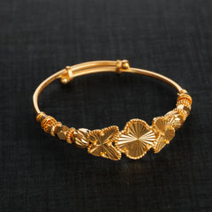 Kids Flex Bangle 22 - 925 Silver & 24K Gold Plated