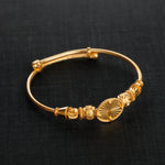 Flexible Child's Bangle (D21) - Silver 925 & Gold Plated