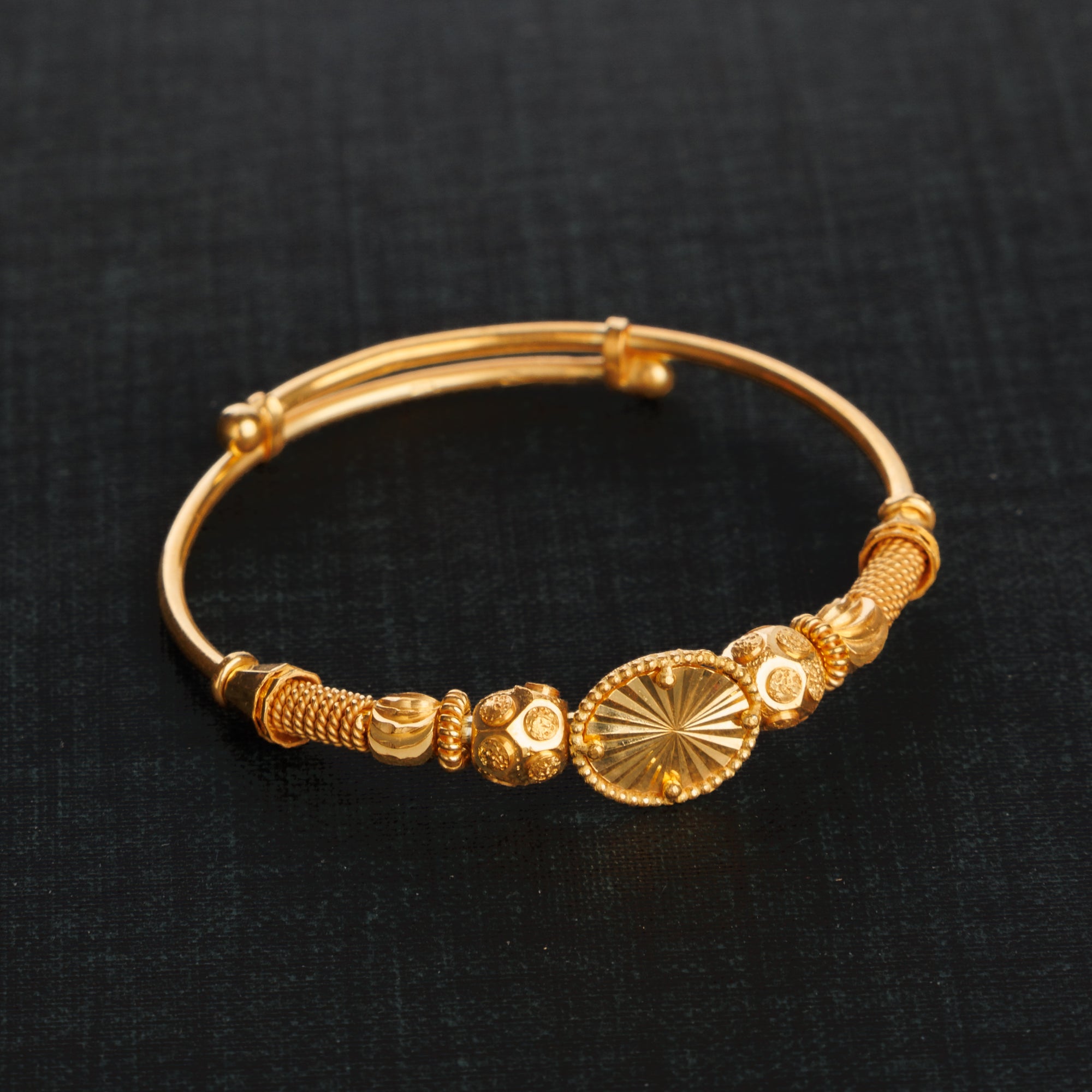 Flexible Child's Bangle (D20) - Silver 925 & Gold Plated